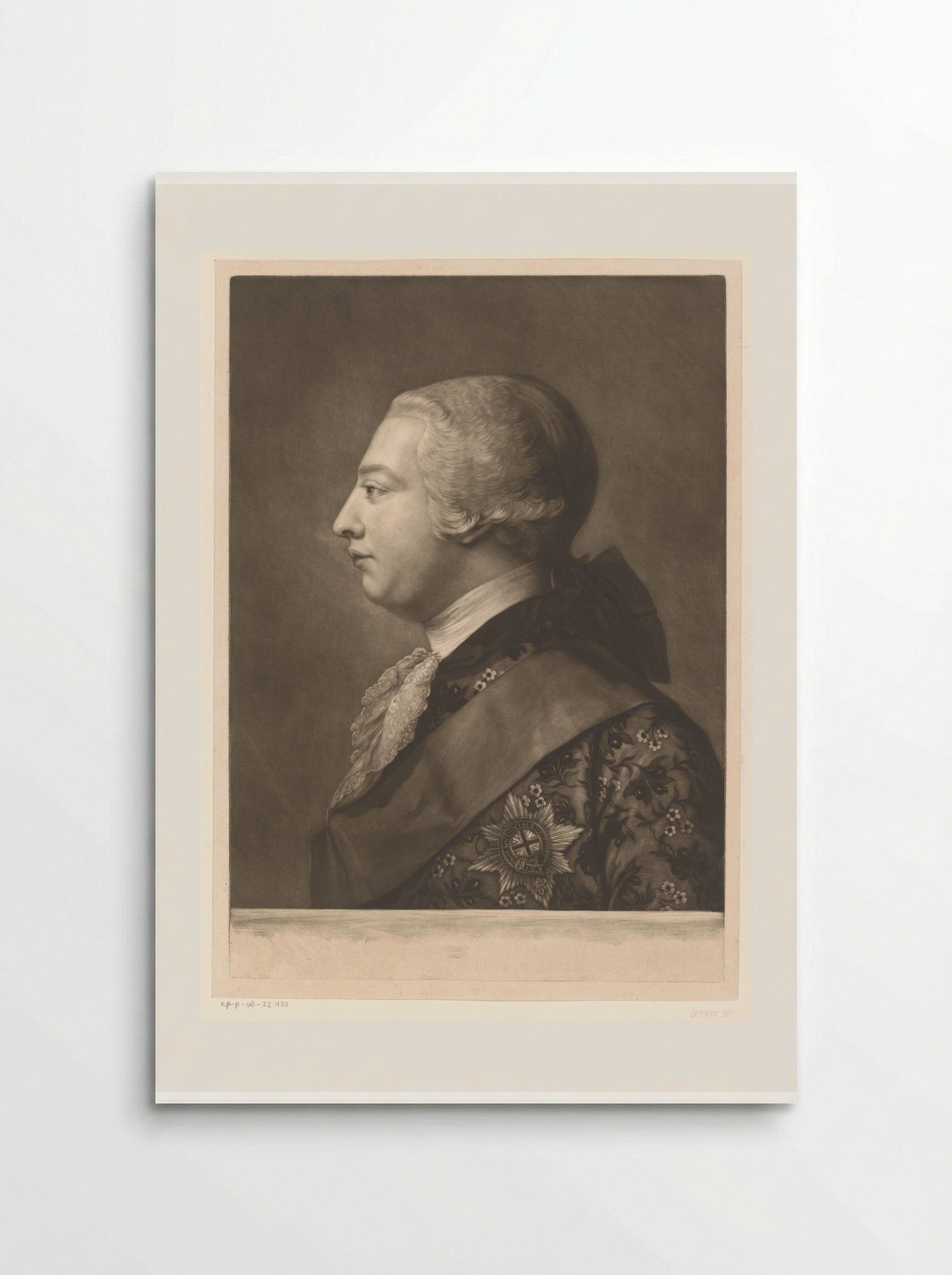 Portrait of George III - James McArdell - Poster