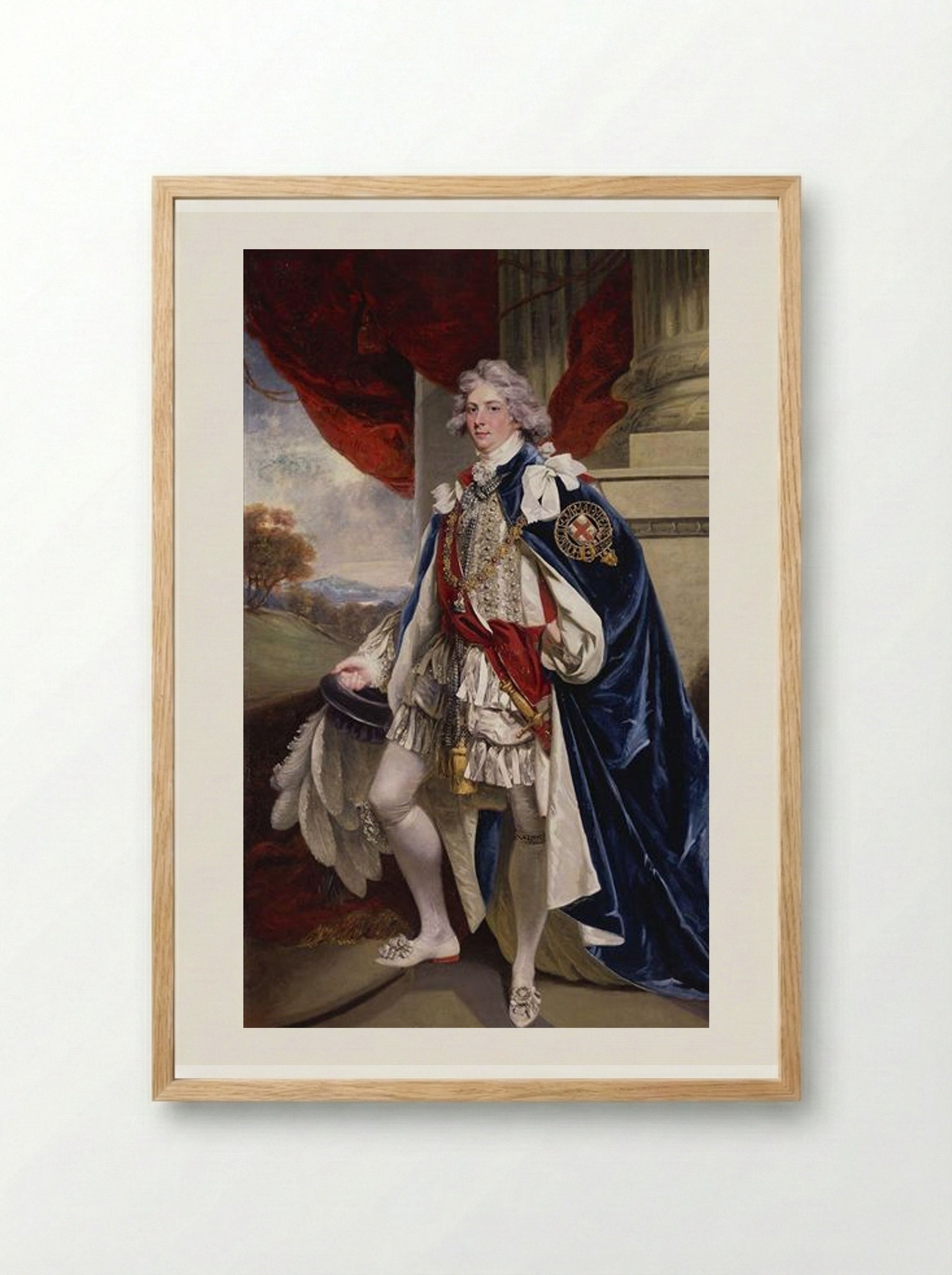 Portrait of George IV, when Prince of Wales - John Hoppner - Framed Print Wood