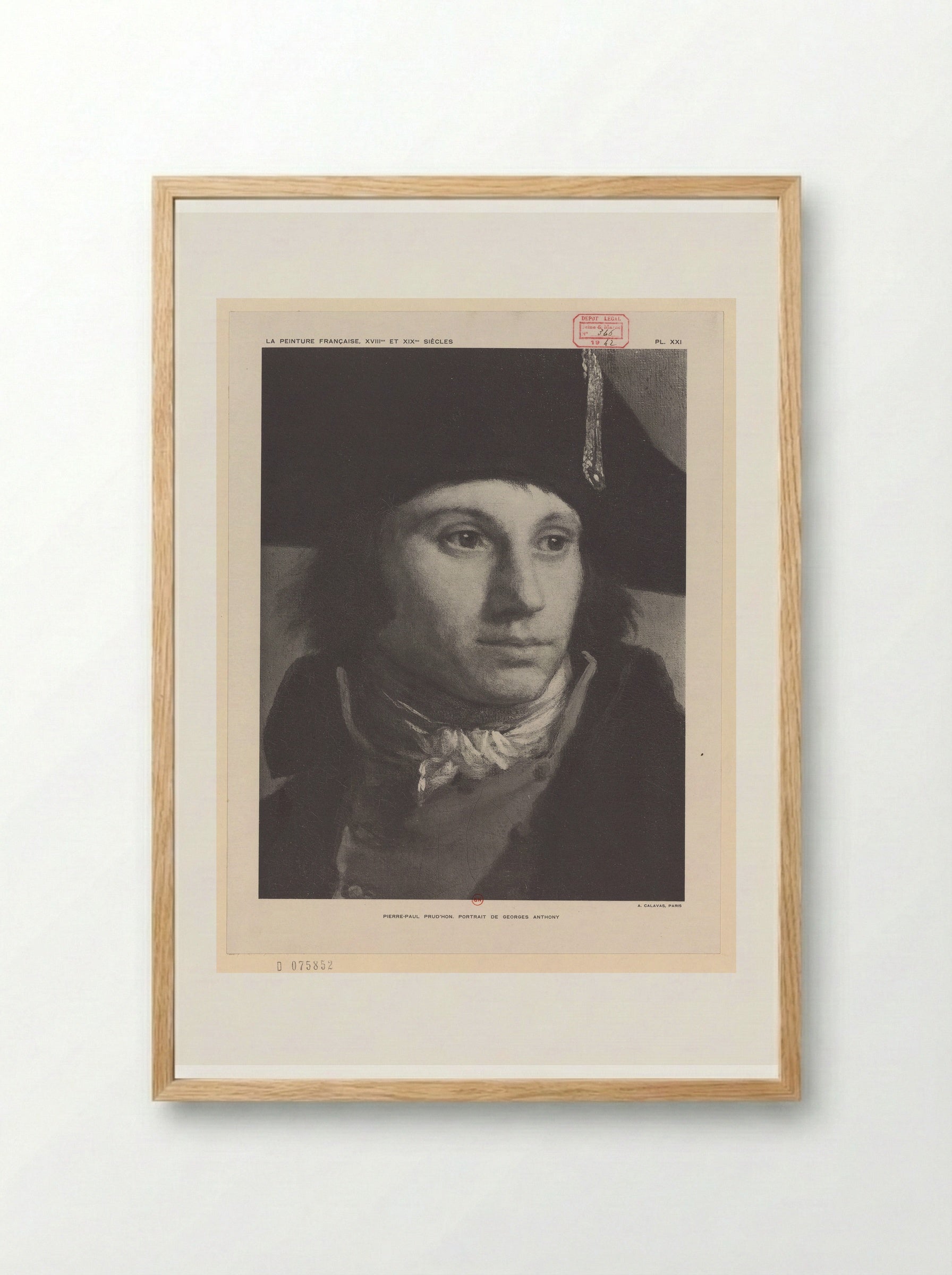 Portrait of Georges Anthony - Pierre-Paul Prud'hon - Framed Print Wood
