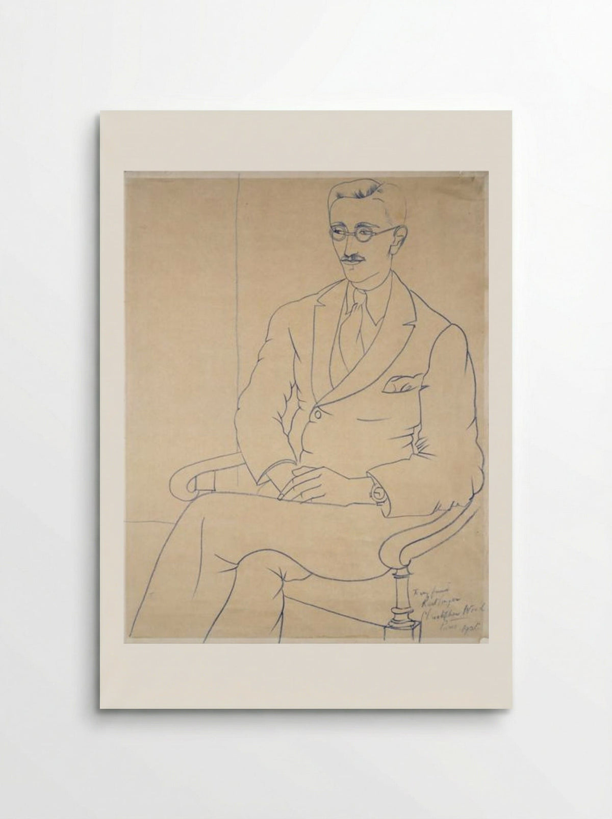 Portrait of Gerald Reitlinger - Christopher Wood - Poster
