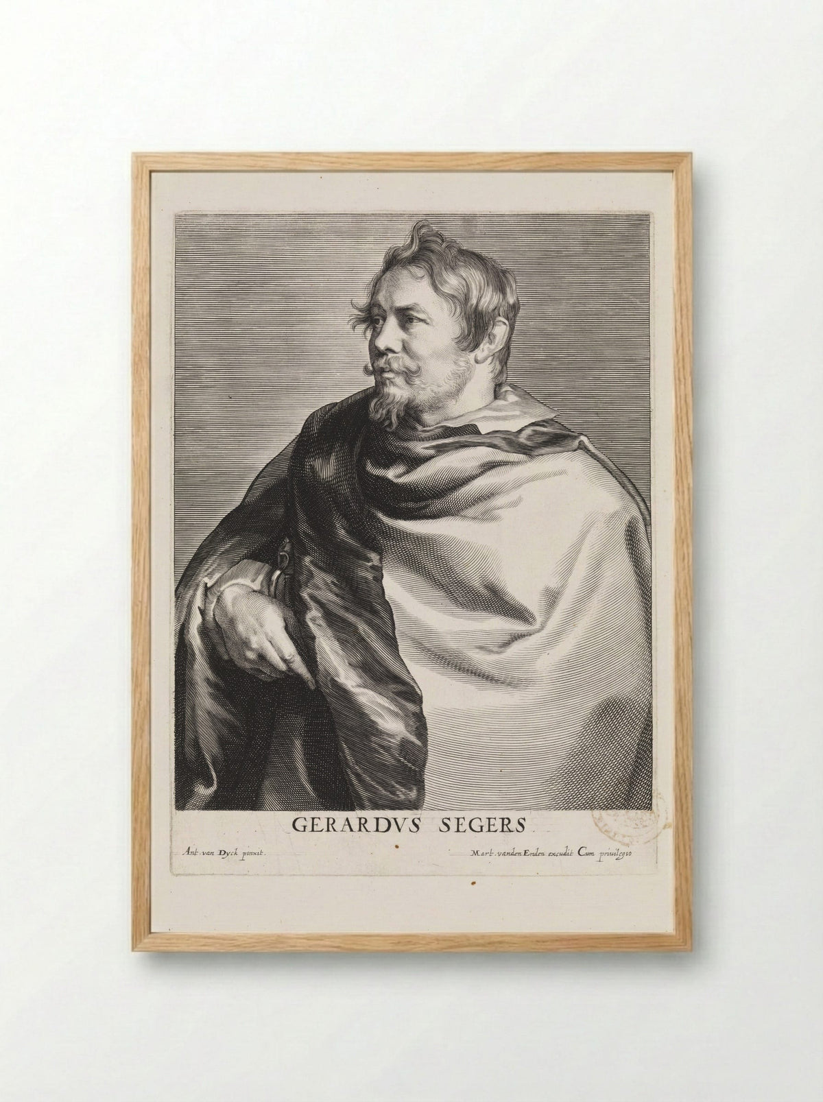 Portrait of Gerard Seghers - Anthony van Dyck - Framed Print Wood