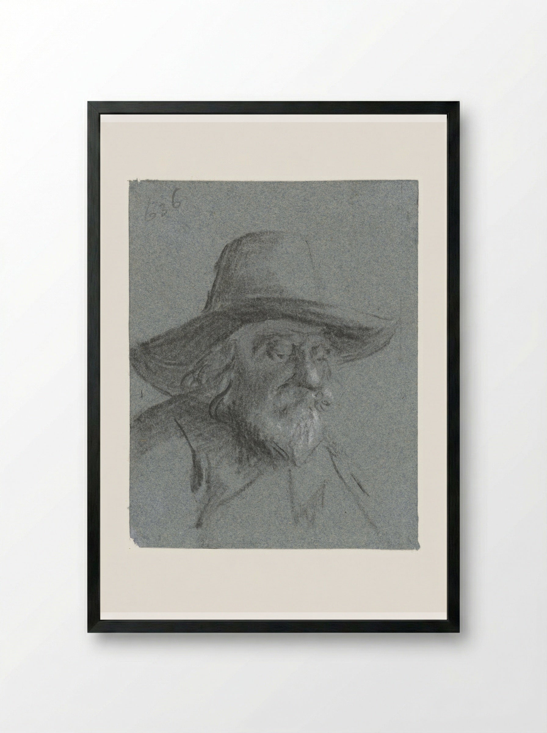 Portrait of Gerard ter Borch the Elder - Moses ter Borch - Framed Print Black
