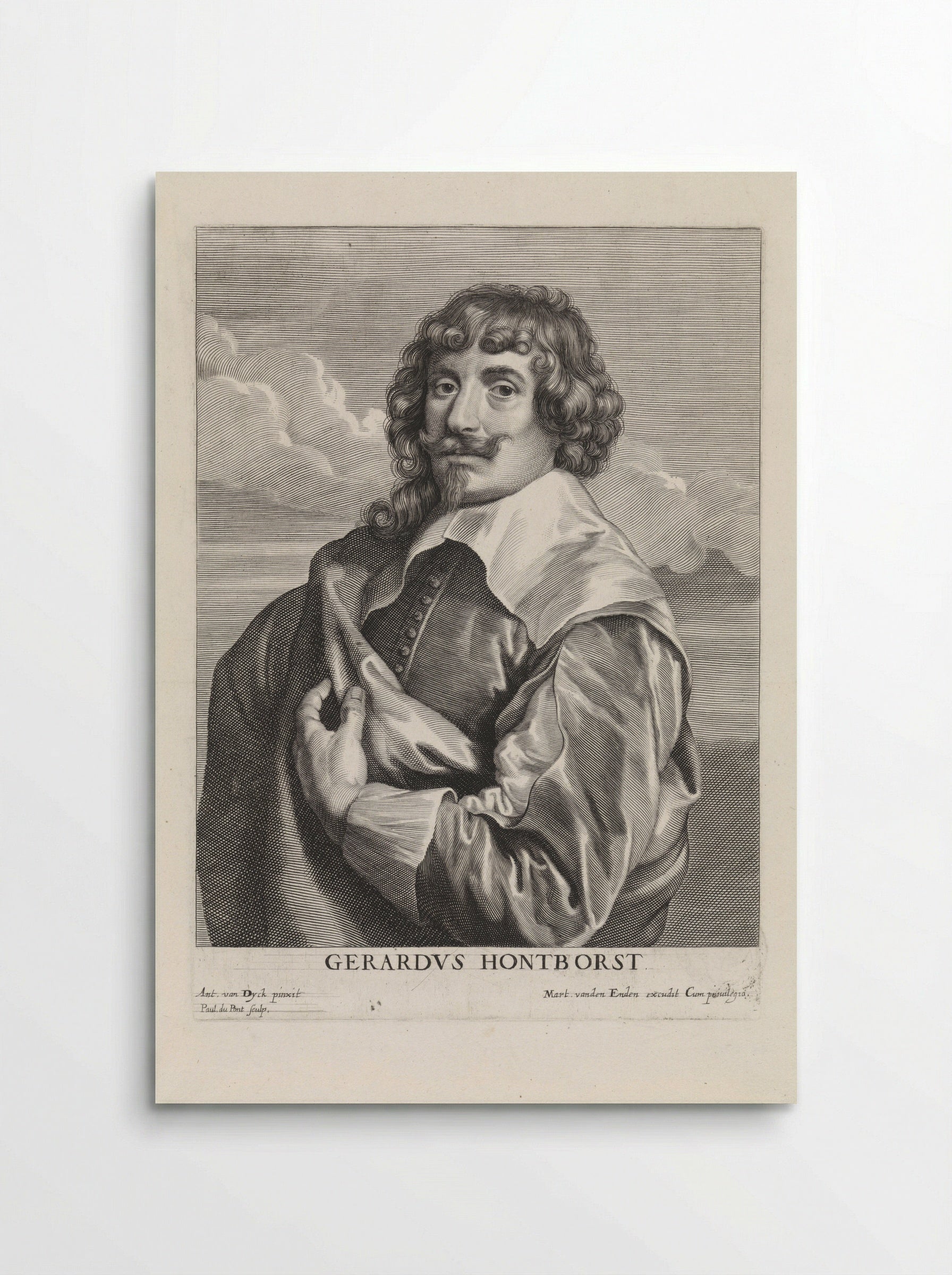 Portrait of Gerard van Honthorst - Paulus Pontius - Poster