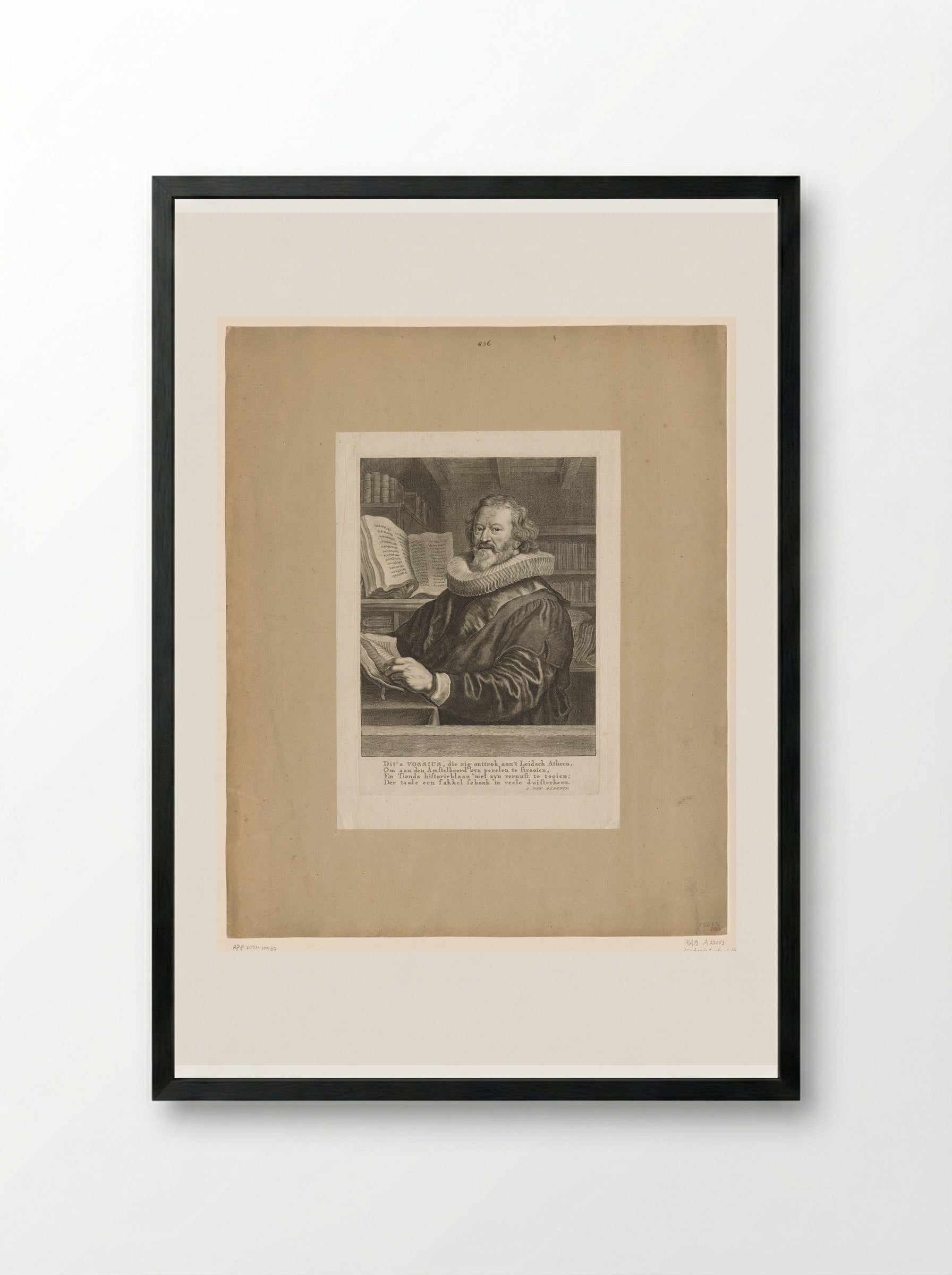 Portrait of Gerardus Joannes Vossius - Theodor Matham - Framed Print Black