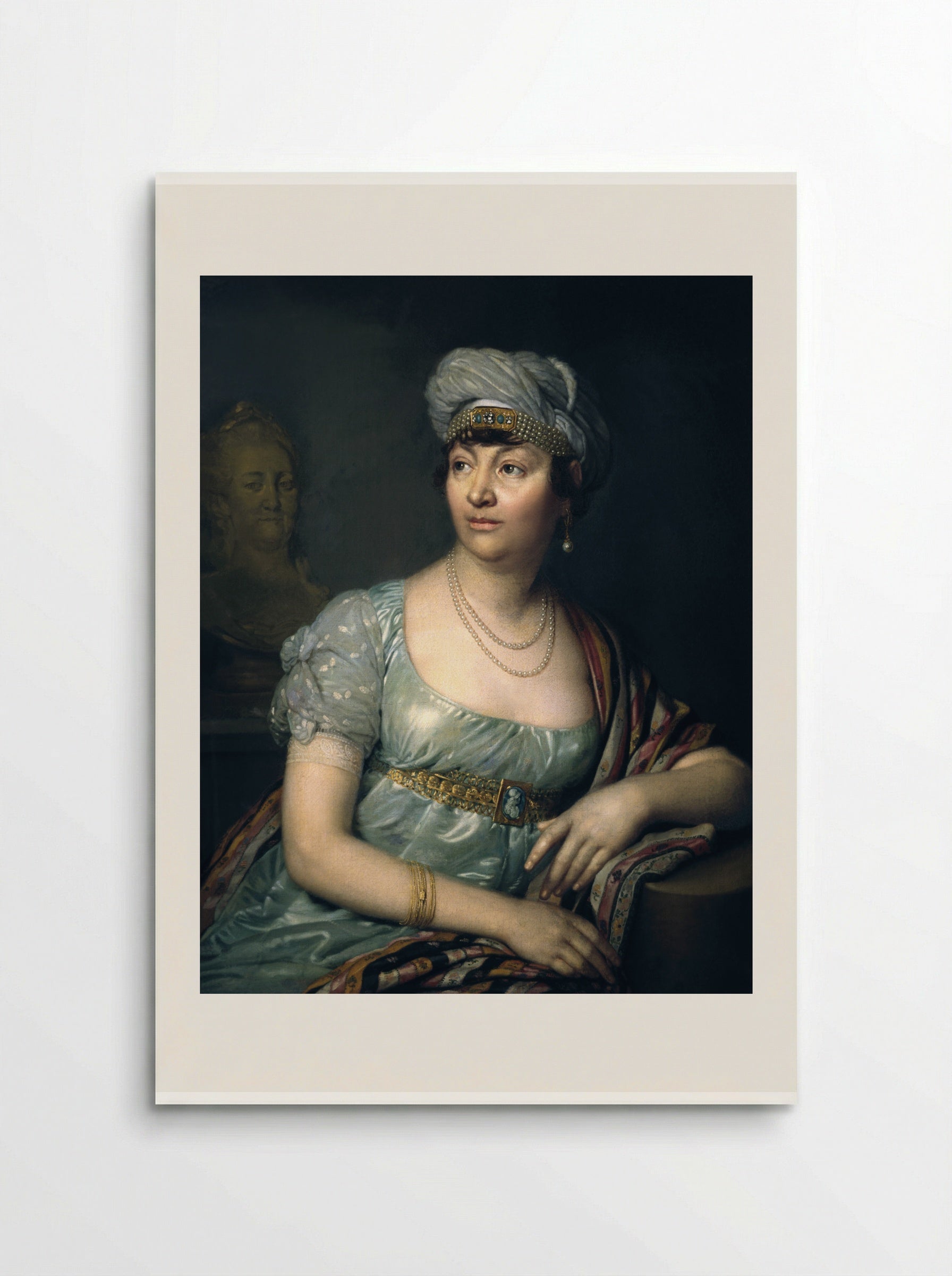 Portrait of Germaine de Stael - Vladimir Borovikovsky - Poster