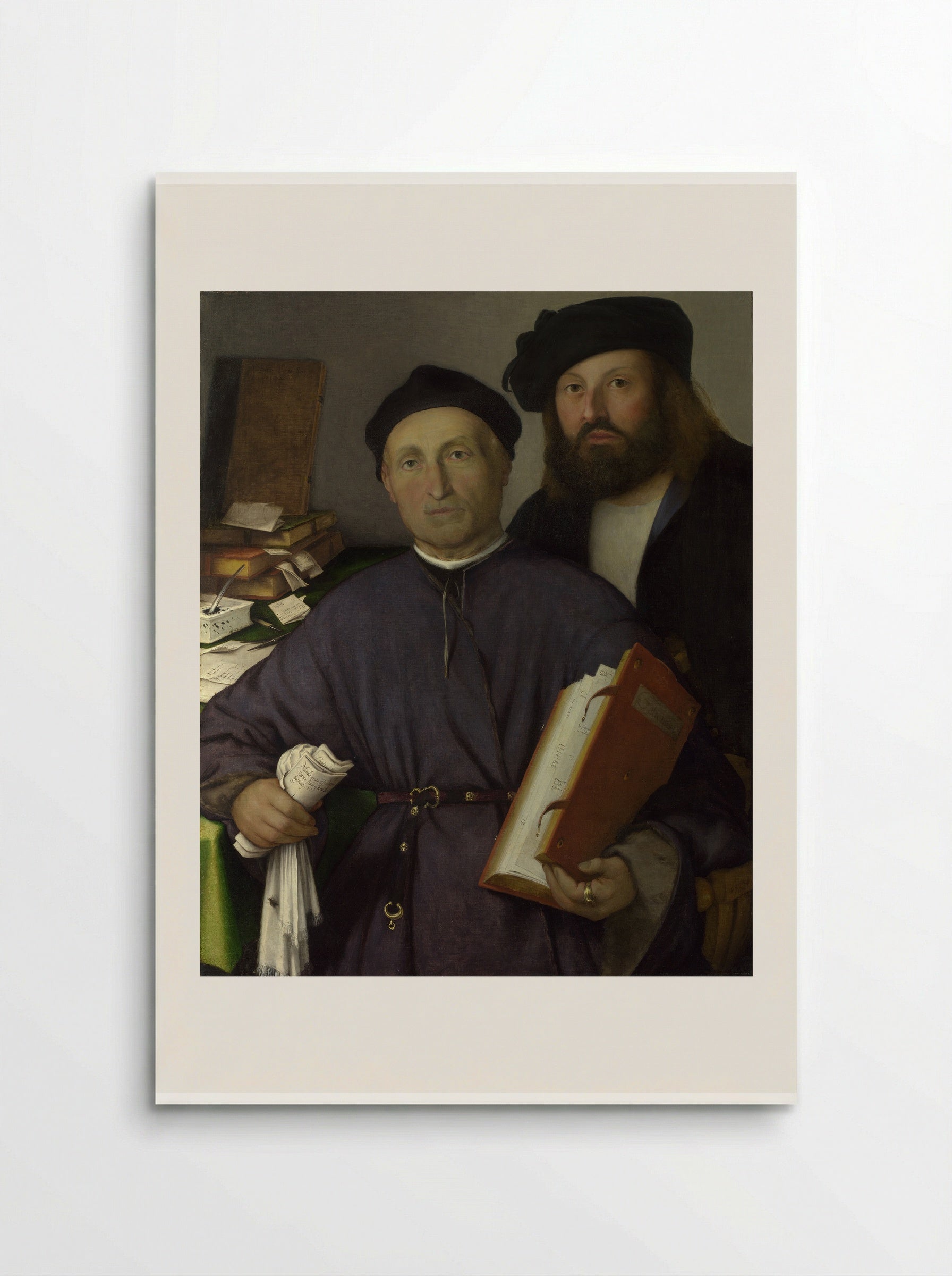 Portrait of Giovanni Agostino della Torre and his son Niccolò - Lorenzo Lotto - Poster