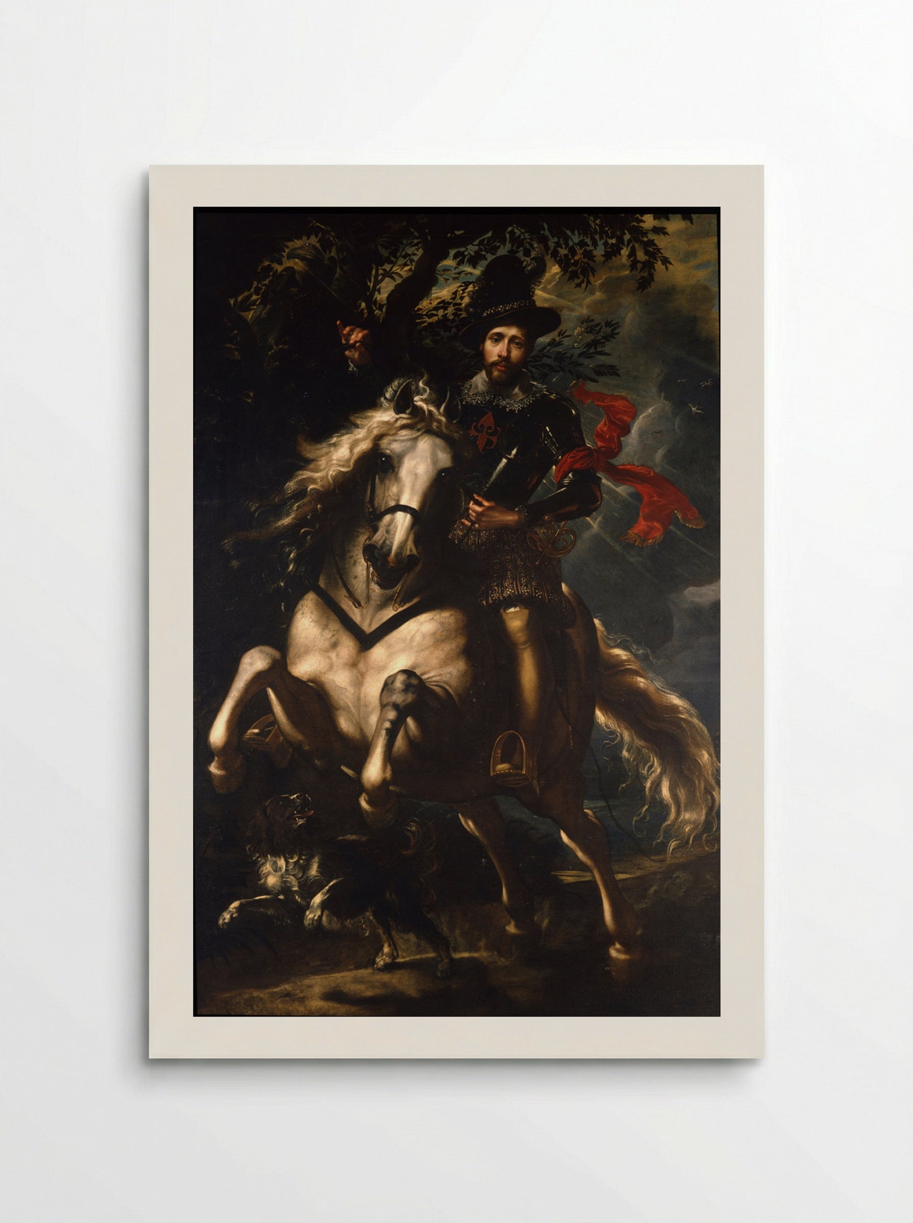 Portrait of Giovanni Carlo Doria on Horseback - Peter Paul Rubens - Poster