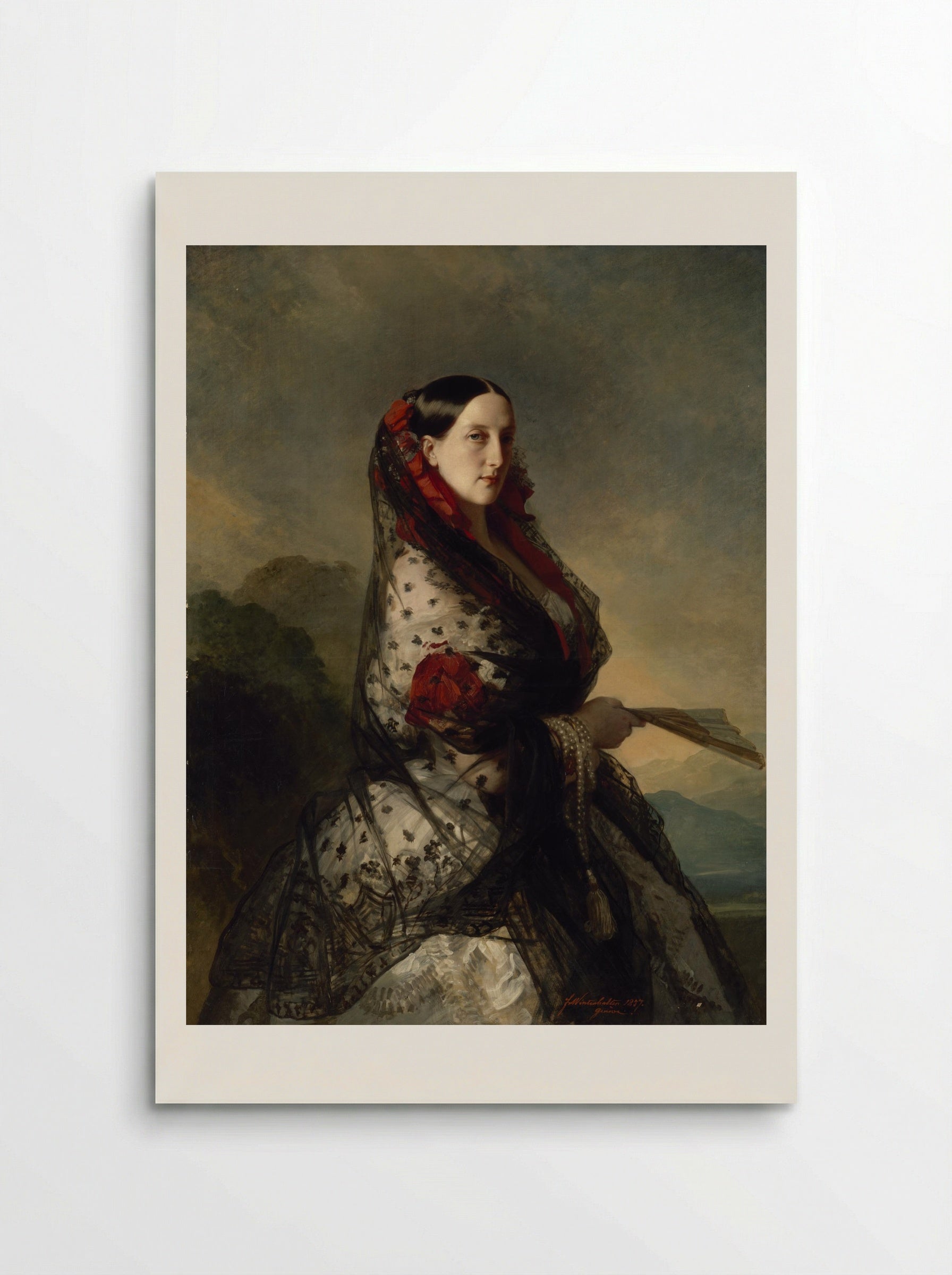 Portrait of Grand Duchess Maria Nikolayevna - Franz Xaver Winterhalter - Poster
