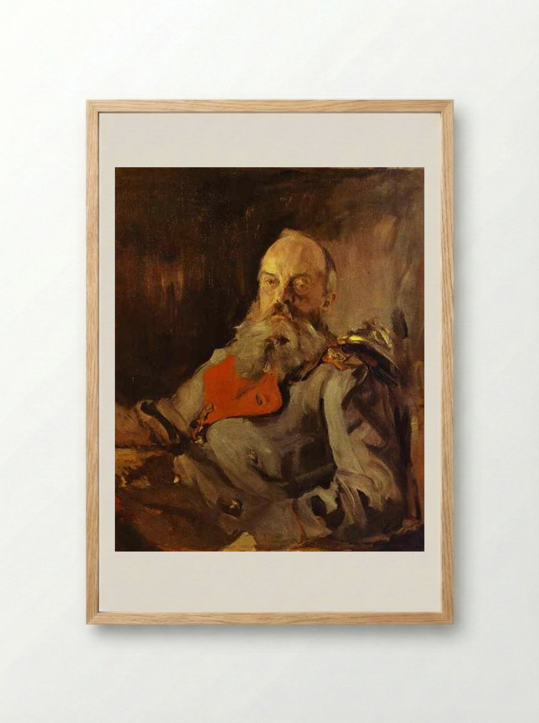 Portrait of Grand Duke Mikhail Nikolayevich - Valentin Serov - Framed Print Wood