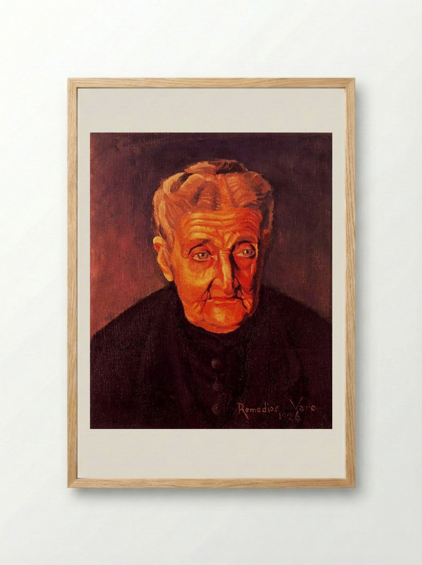 Portrait of Grandmother Doña Josefa Zejalvo - Remedios Varo - Framed Print Wood