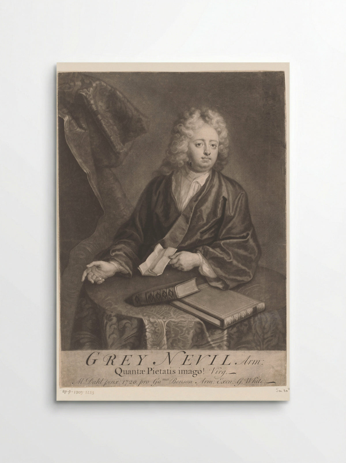 Portrait of Grey Nevil - George White - Poster