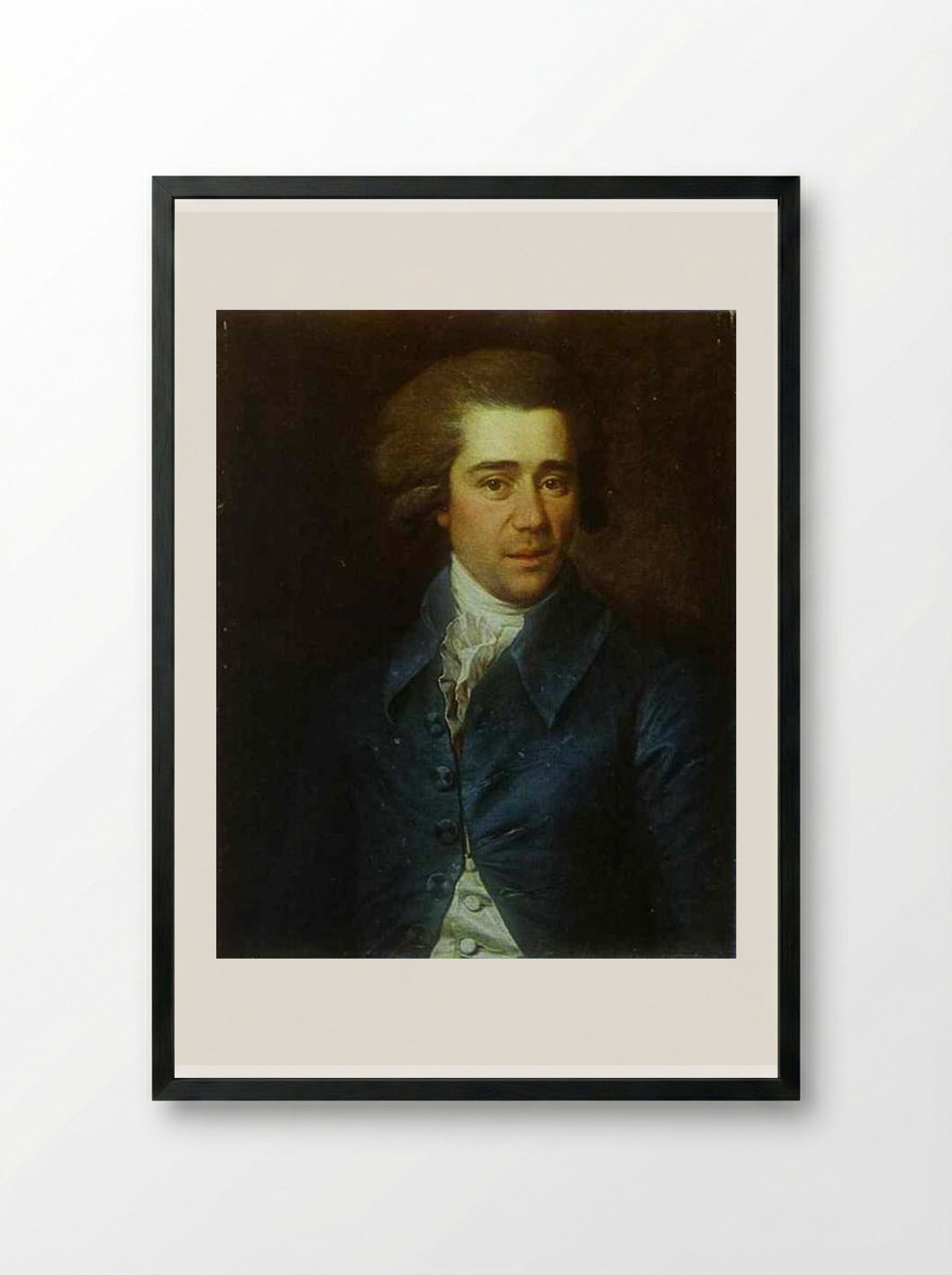 Portrait of Gubarev - Dmitry Levitzky - Framed Print Black
