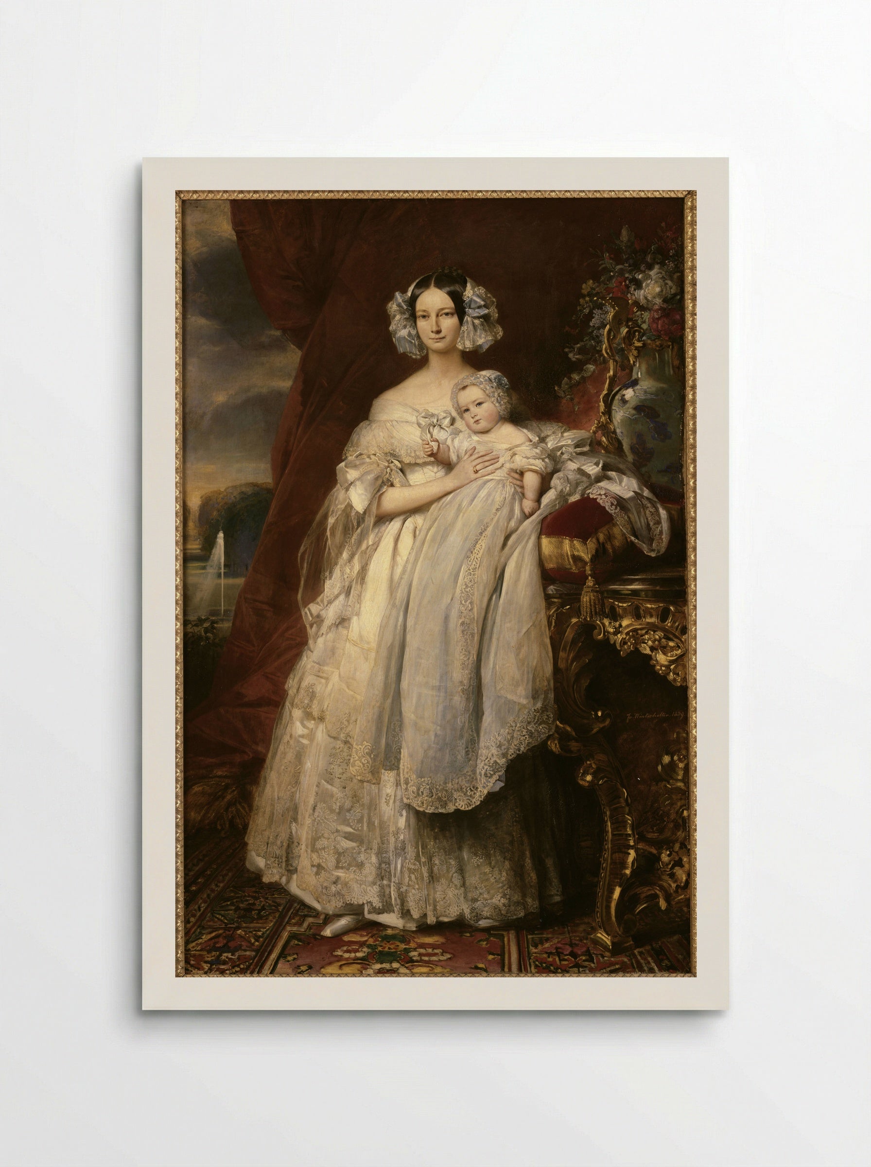 Portrait of Hélène of Mecklenburg-Schwerin - Franz Xaver Winterhalter - Poster
