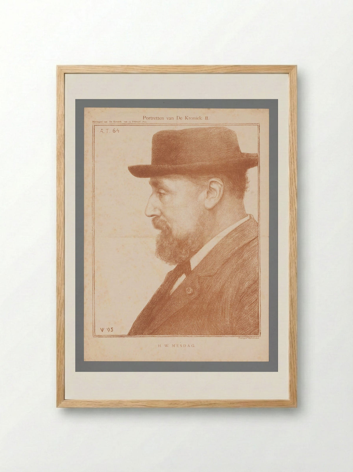 Portrait of H.W. Mesdag - Jan Veth - Framed Print Wood