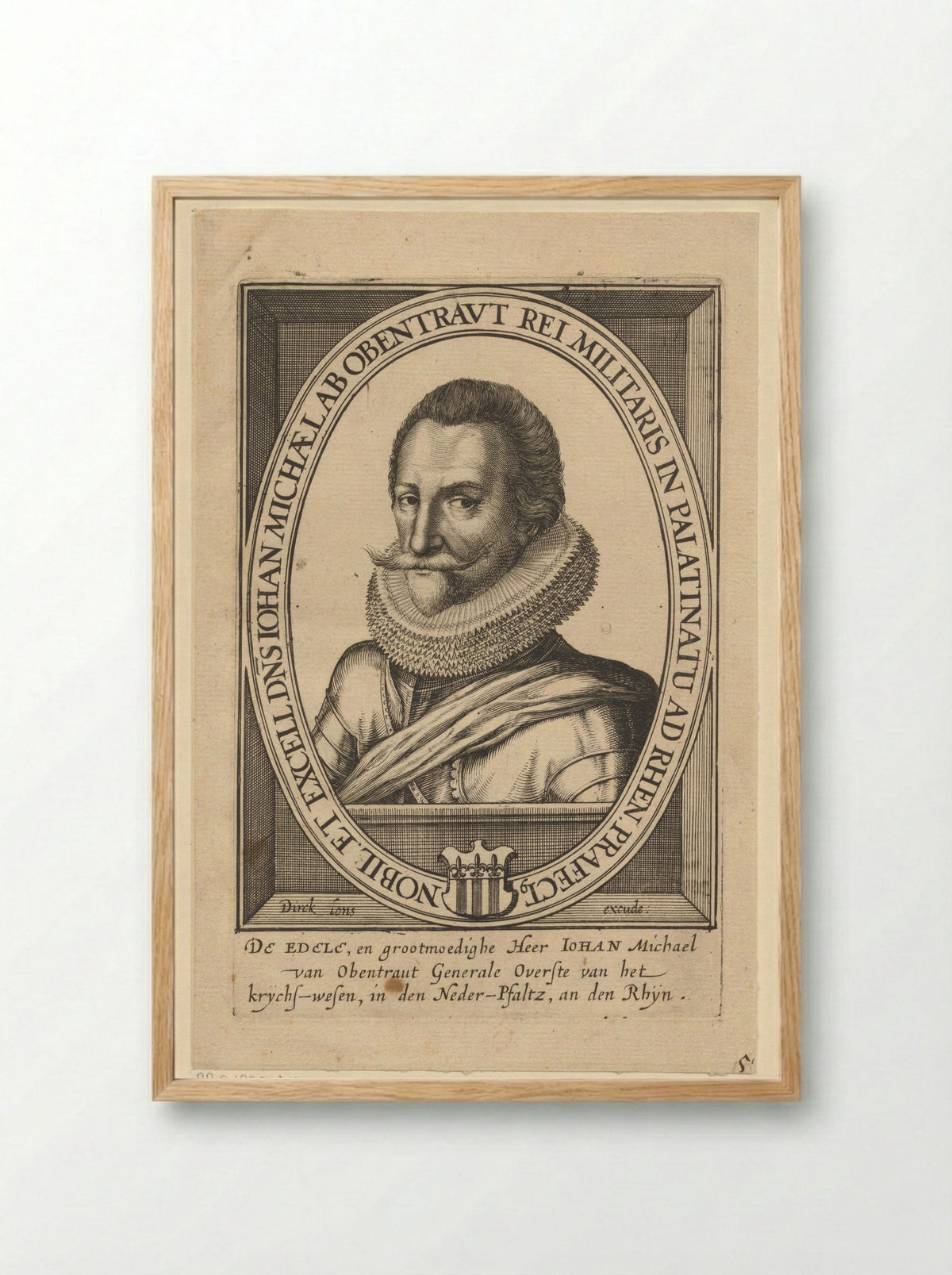 Portrait of Hans Michael Elias von Obentraut - Dirk Eversen Lons - Framed Print Wood