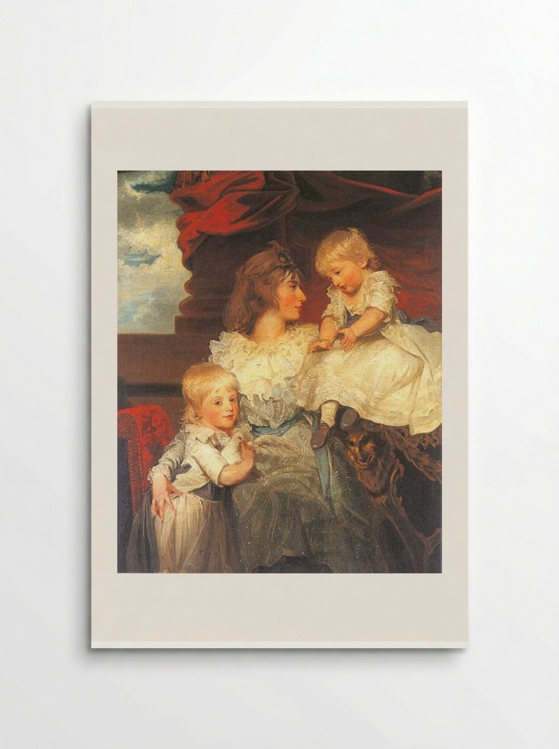 Portrait of Harriet, Viscountess Duncannon with Her Sons - John Hoppner - Poster