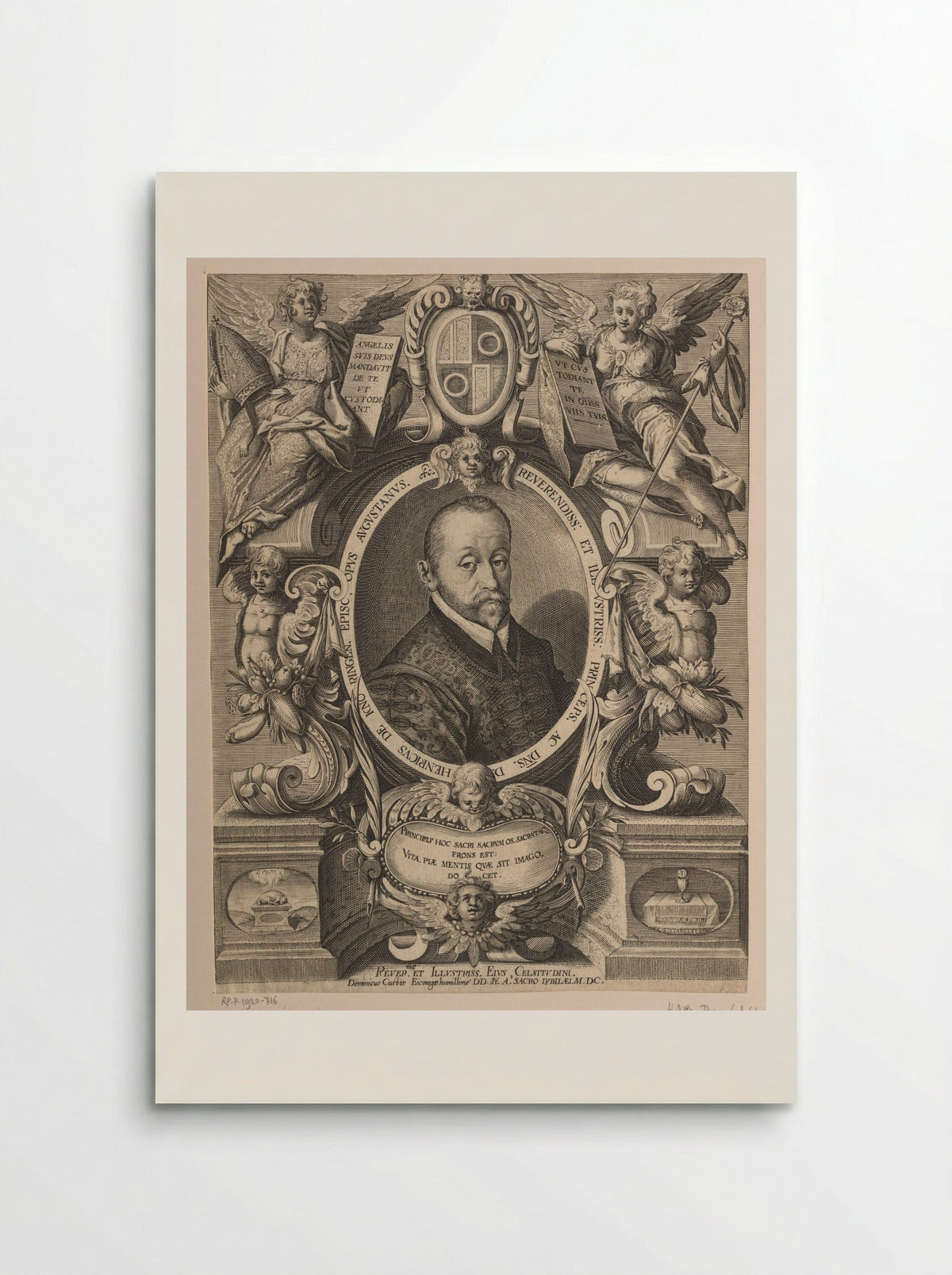 Portrait of Heinrich von Knöringen, Bishop of Augsburg - Dominicus Custos - Poster