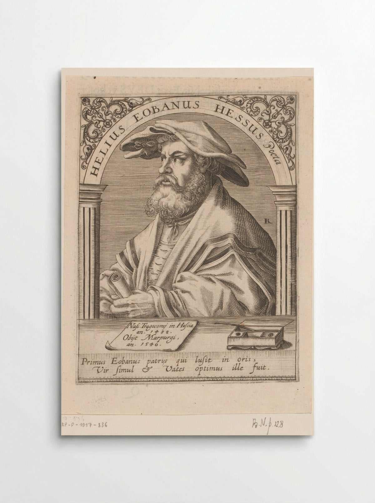 Portrait of Helius Eobanus Hessus - Helius Eobanus Hessus - Poster