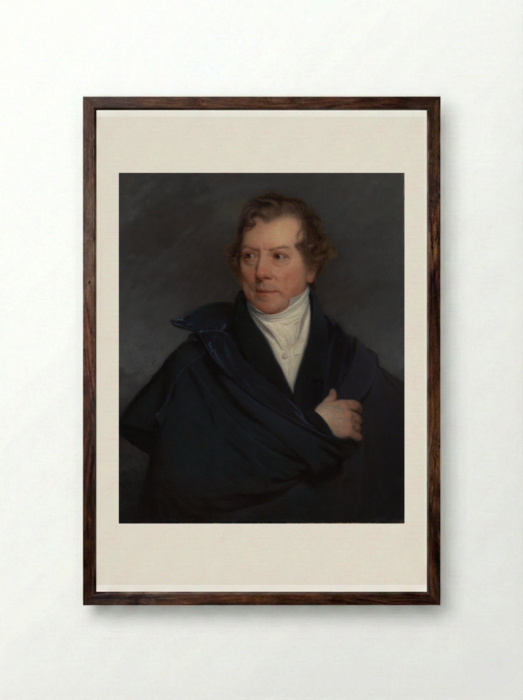 Portrait of Hendrik Voogd - Charles Howard Hodges - Framed Print Dark Wood