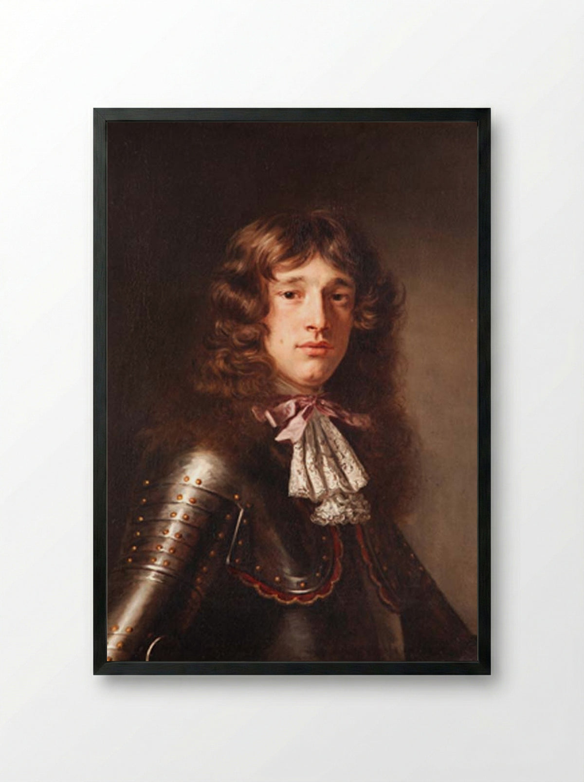Portrait of Hendrik de Sandra - Pieter van Anraedt - Framed Print Black