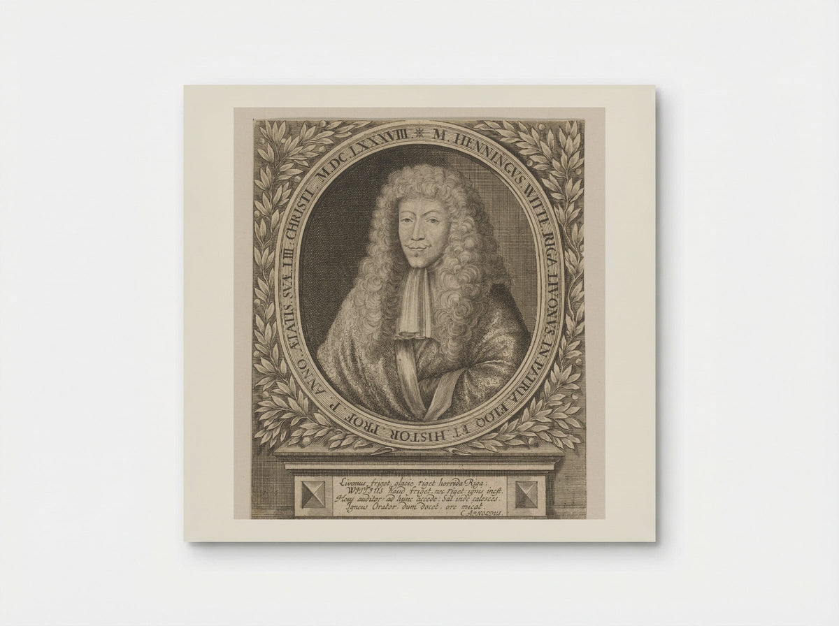 Portrait of Henning Witte at Age 53 - Johann Ulrich Kraus - Poster