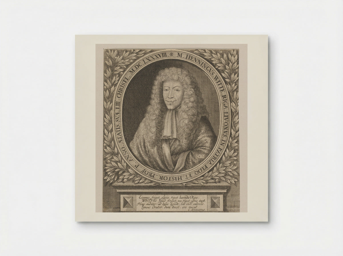Portrait of Henning Witte at Age 53 - Johann Ulrich Kraus - Poster