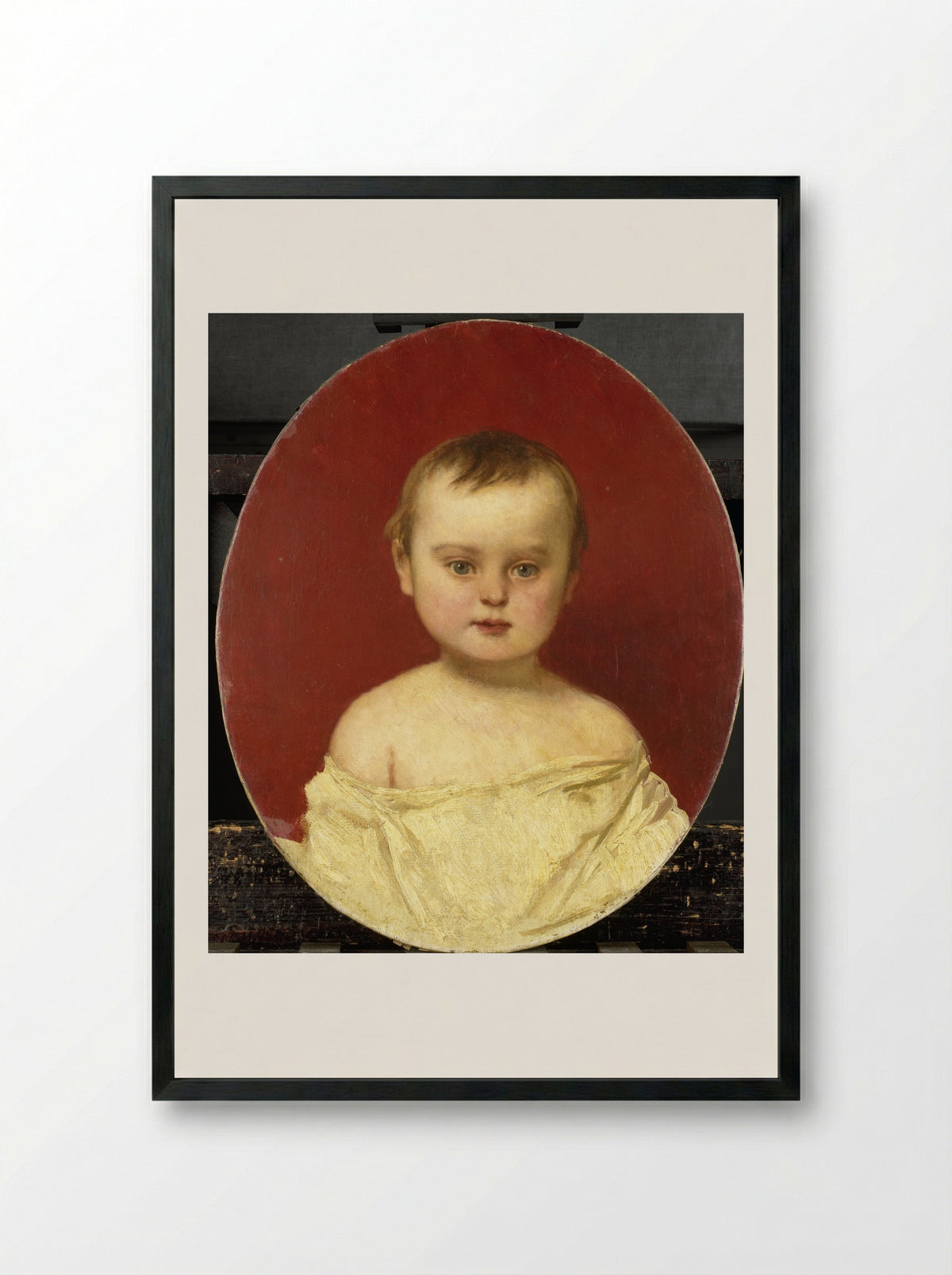 Portrait of Henri Bernard van der Kolk at Age Two - Jaroslav Cermak - Framed Print Black