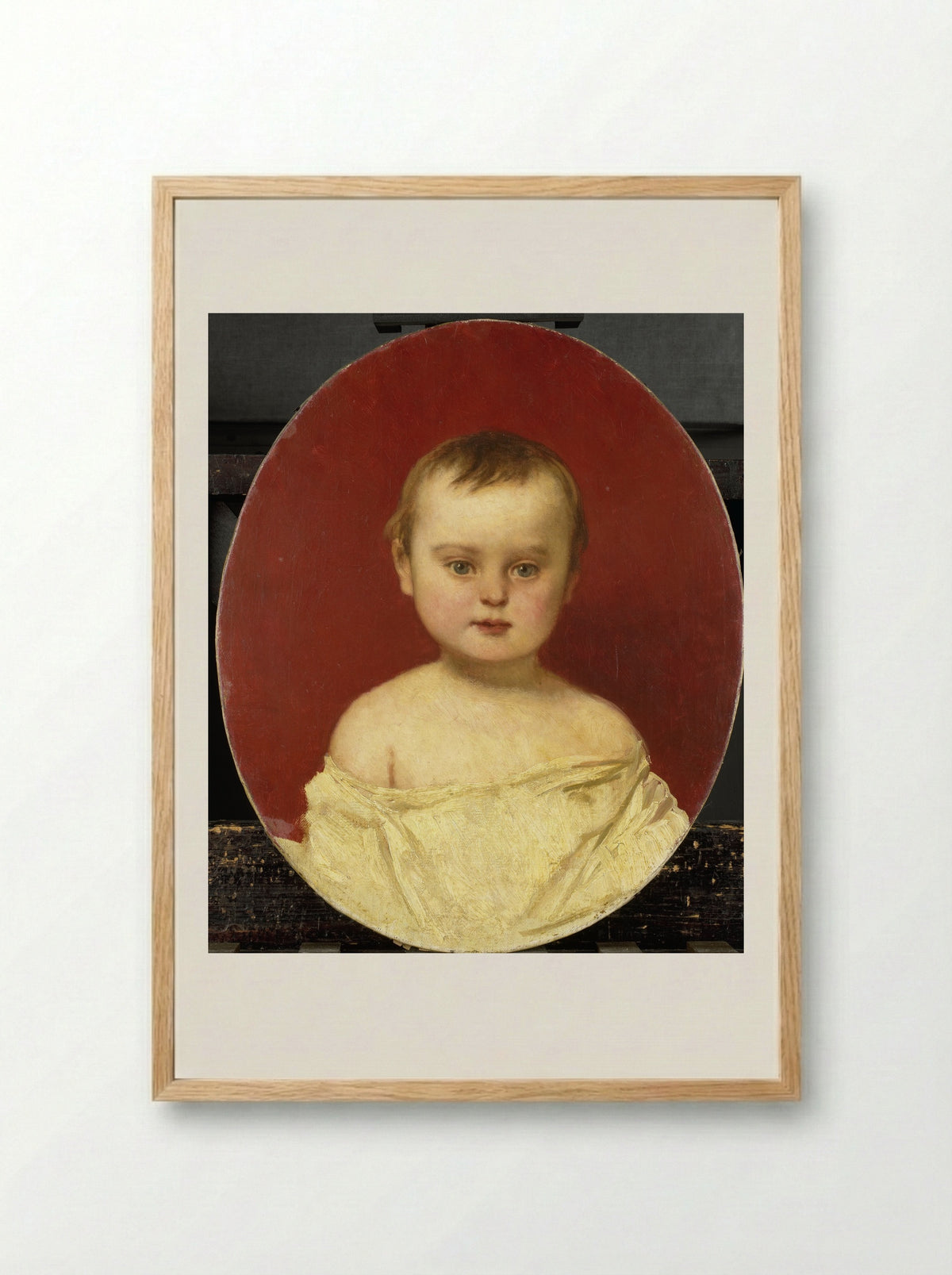 Portrait of Henri Bernard van der Kolk at Age Two - Jaroslav Cermak - Framed Print Wood