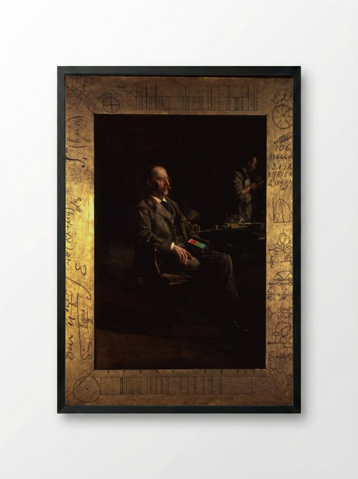 Portrait of Henry Augustus Rowland - Thomas Eakins - Framed Print Black