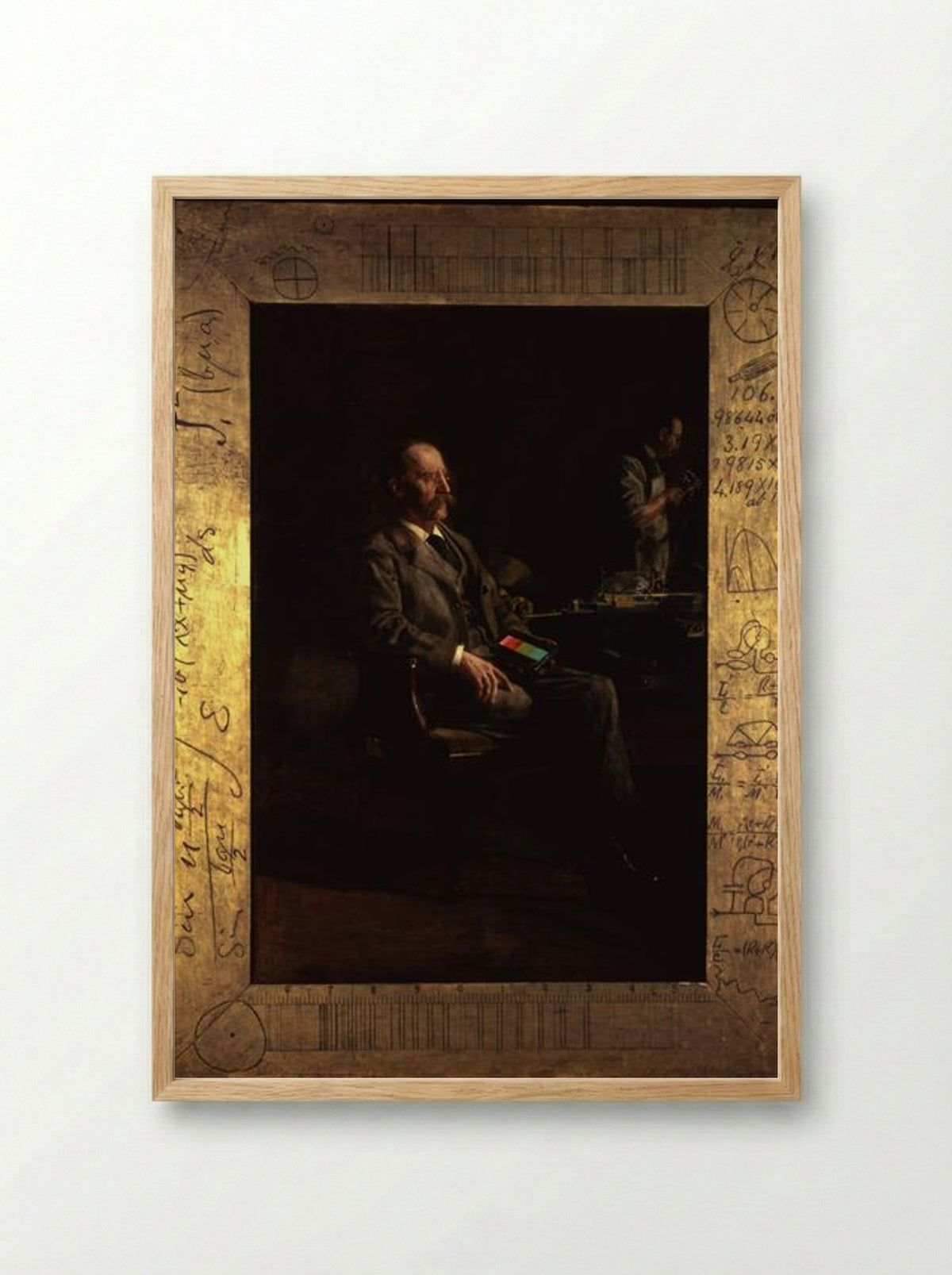 Portrait of Henry Augustus Rowland - Thomas Eakins - Framed Print Wood