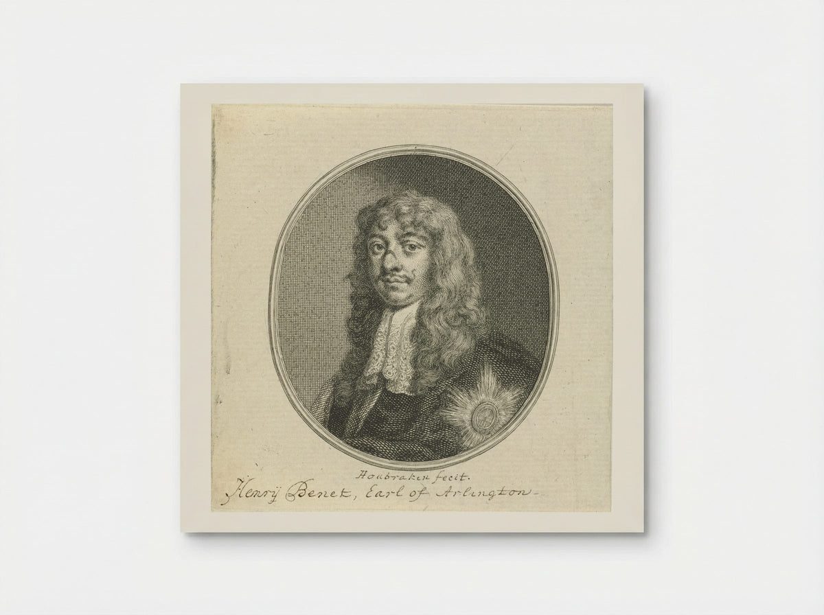 Portrait of Henry Bennett, 1st Earl of Arlington - Jacob Houbraken - Poster