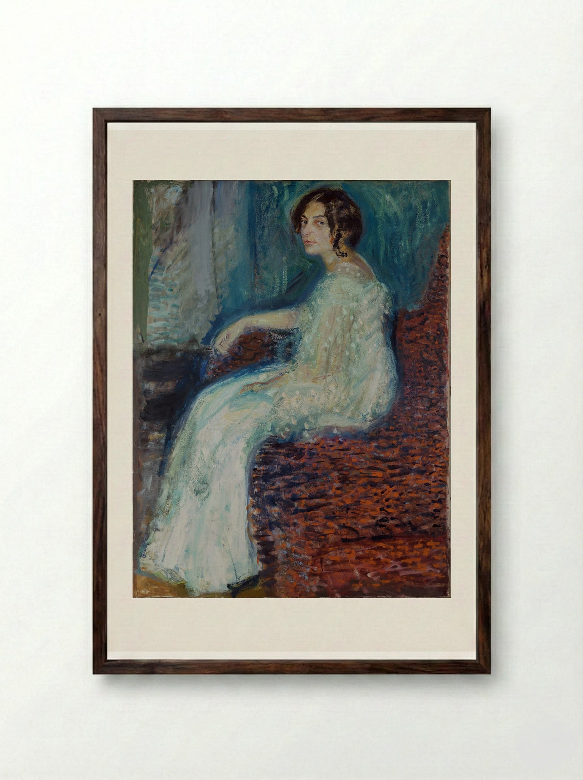 Portrait of Henryka Cohn - Richard Gerstl - Framed Print Dark Wood