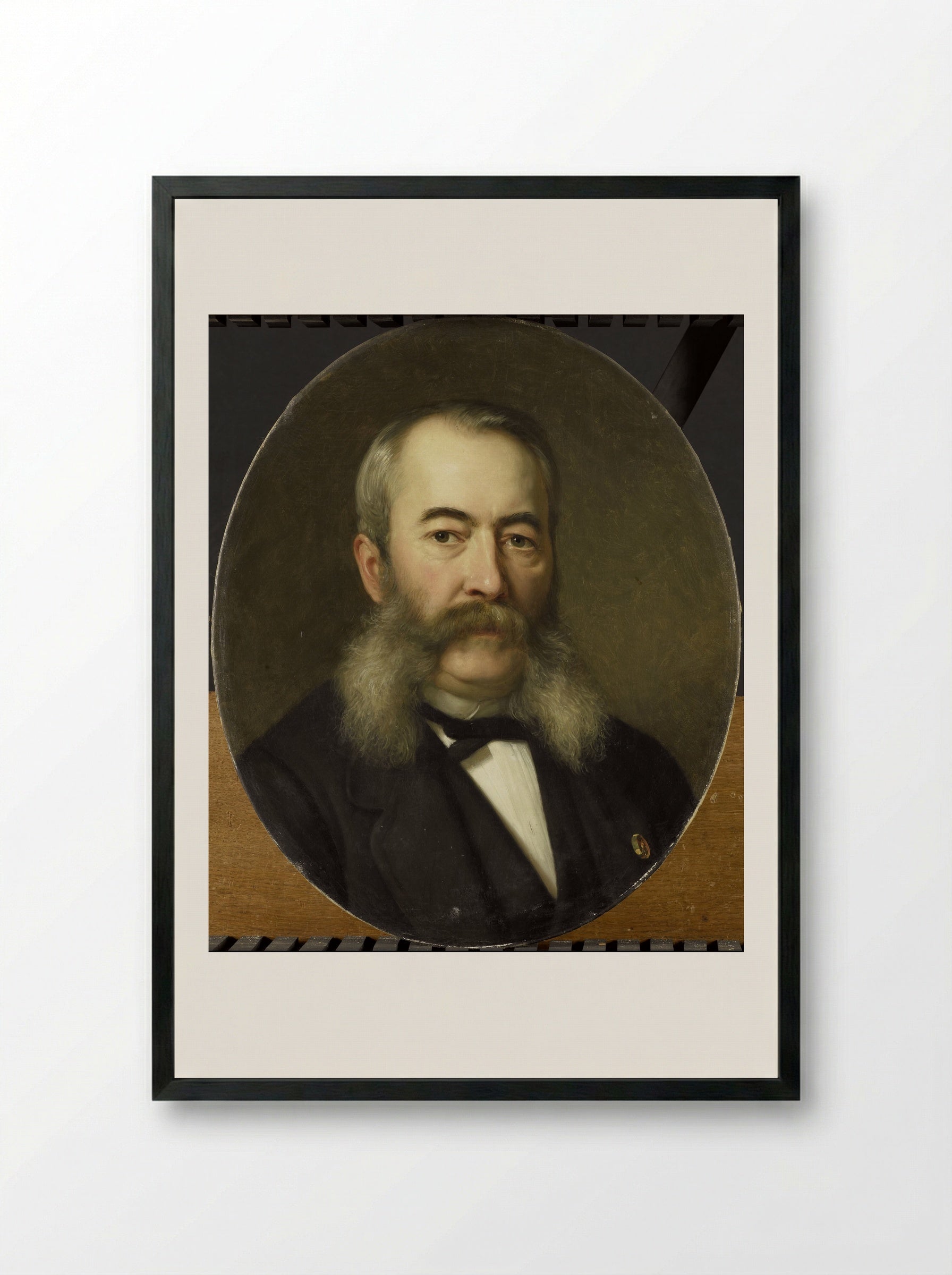 Portrait of Herman Frederik Carel ten Kate - Johan Heinrich Neuman - Framed Print Black