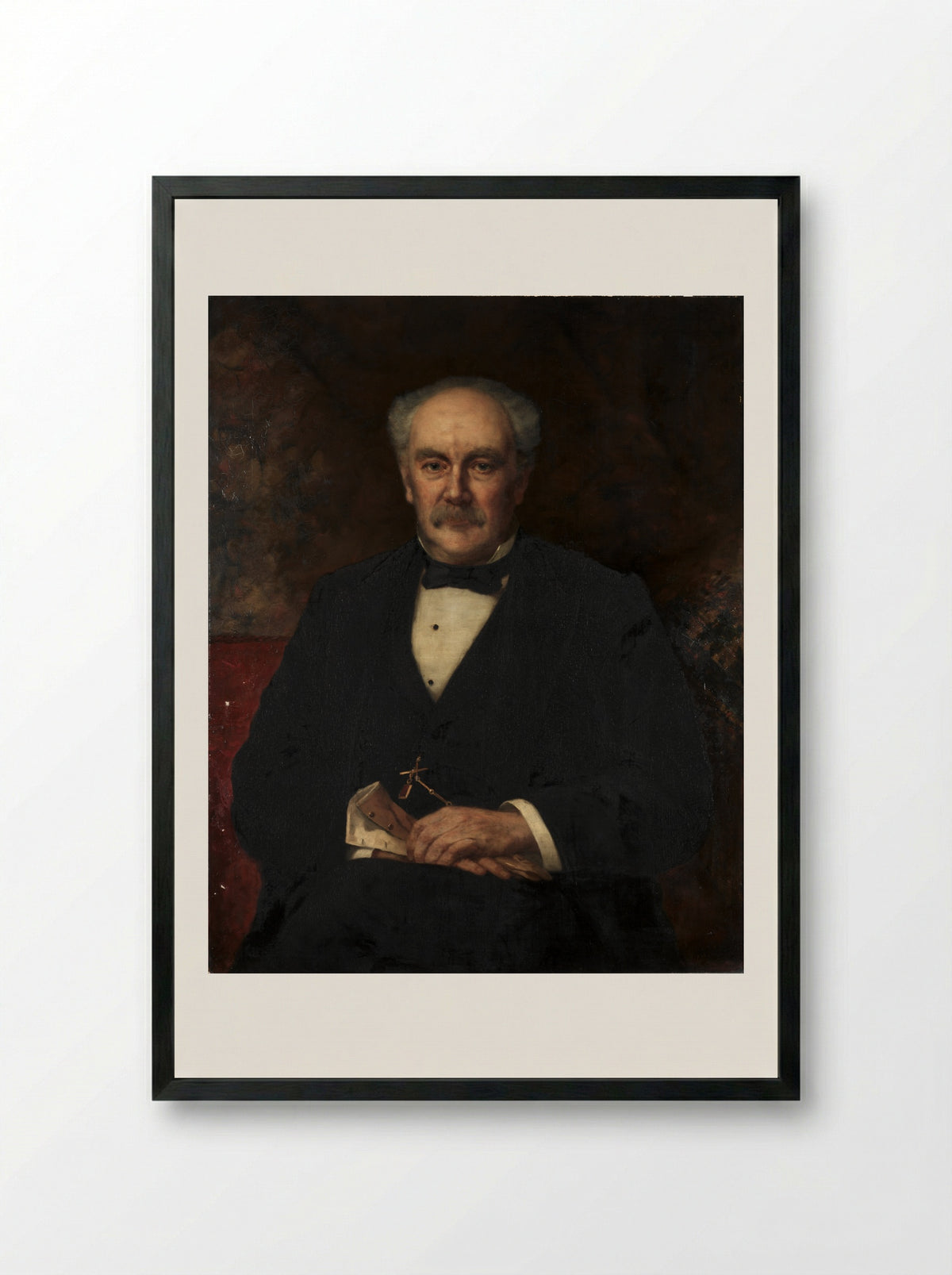 Portrait of Hinman B. Hurlbut - John Harrison Witt - Framed Print Black
