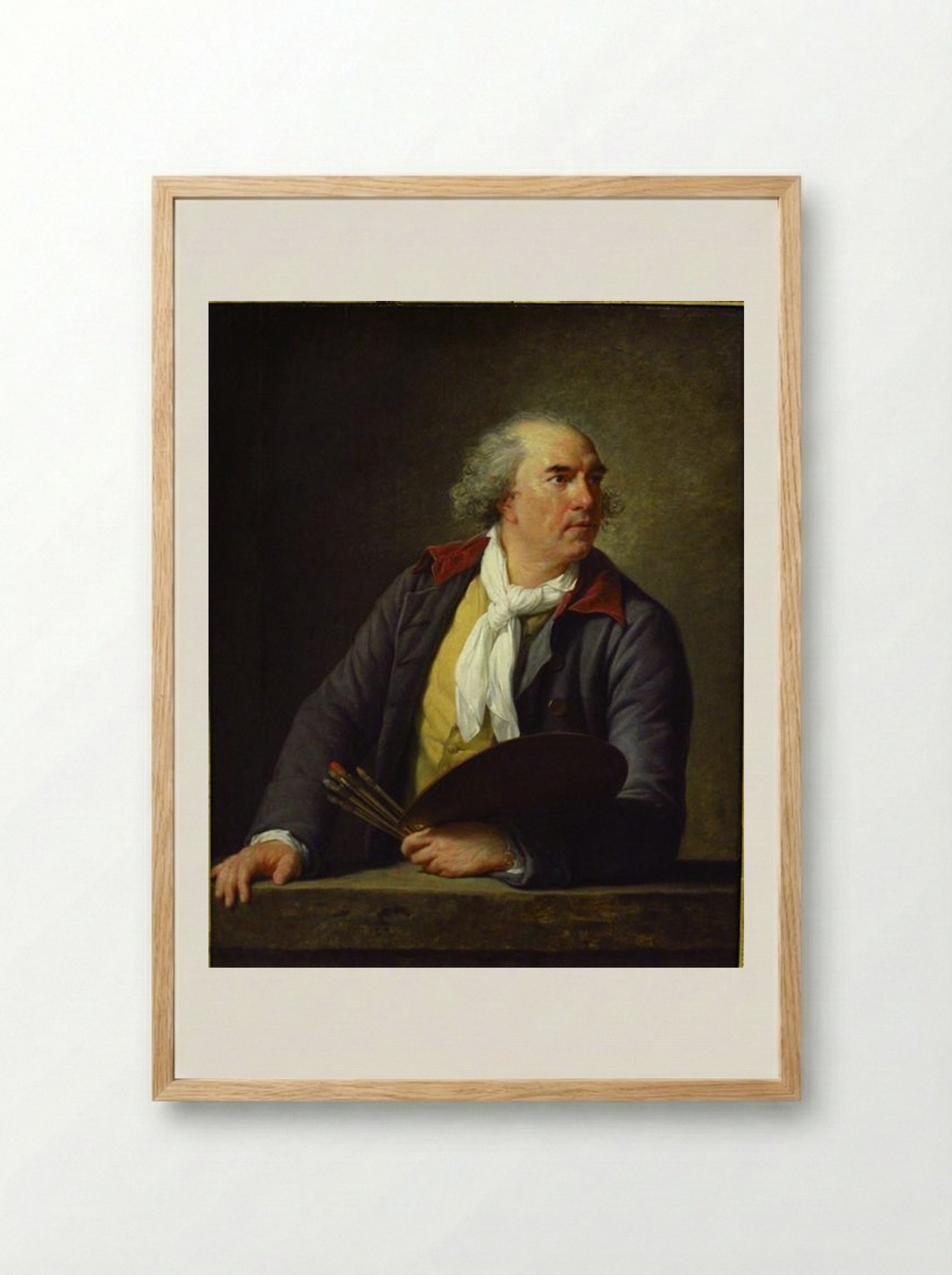 Portrait of Hubert Robert - Louise Elisabeth Vigée Le Brun - Framed Print Wood