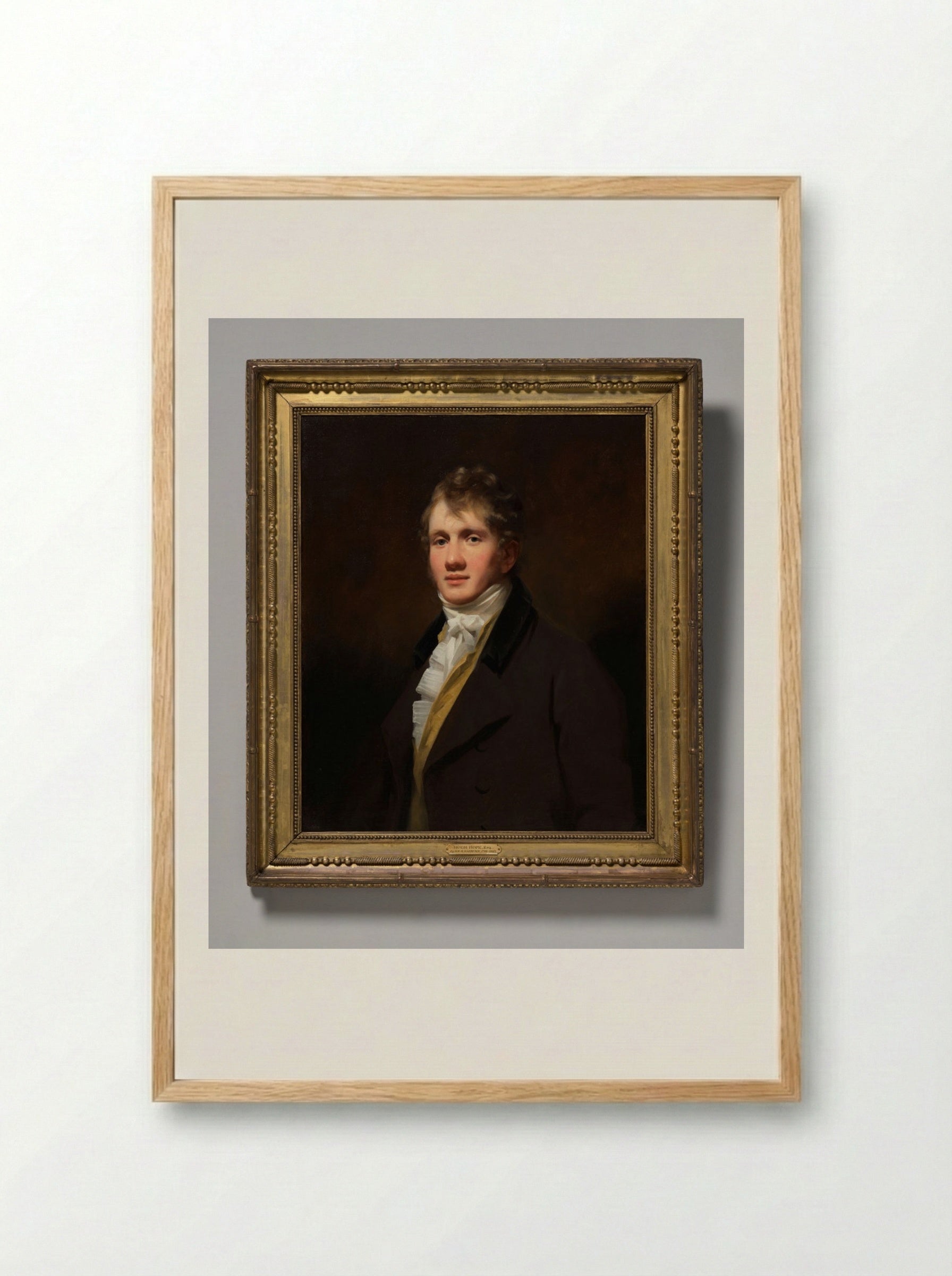 Portrait of Hugh Hope - Henry Raeburn - Framed Print Wood