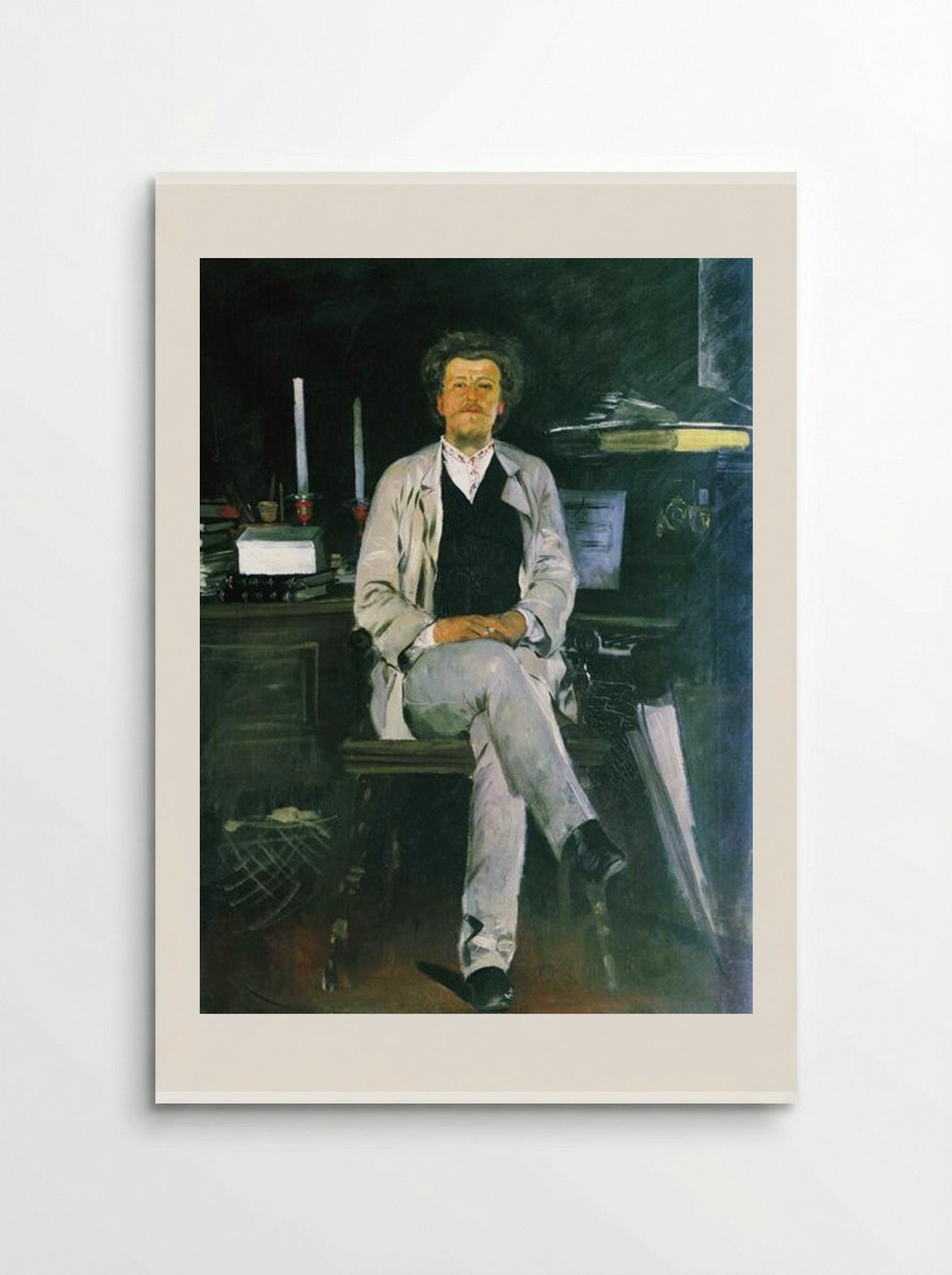Portrait of I. F. Tyumenev - Andrei Ryabushkin - Poster
