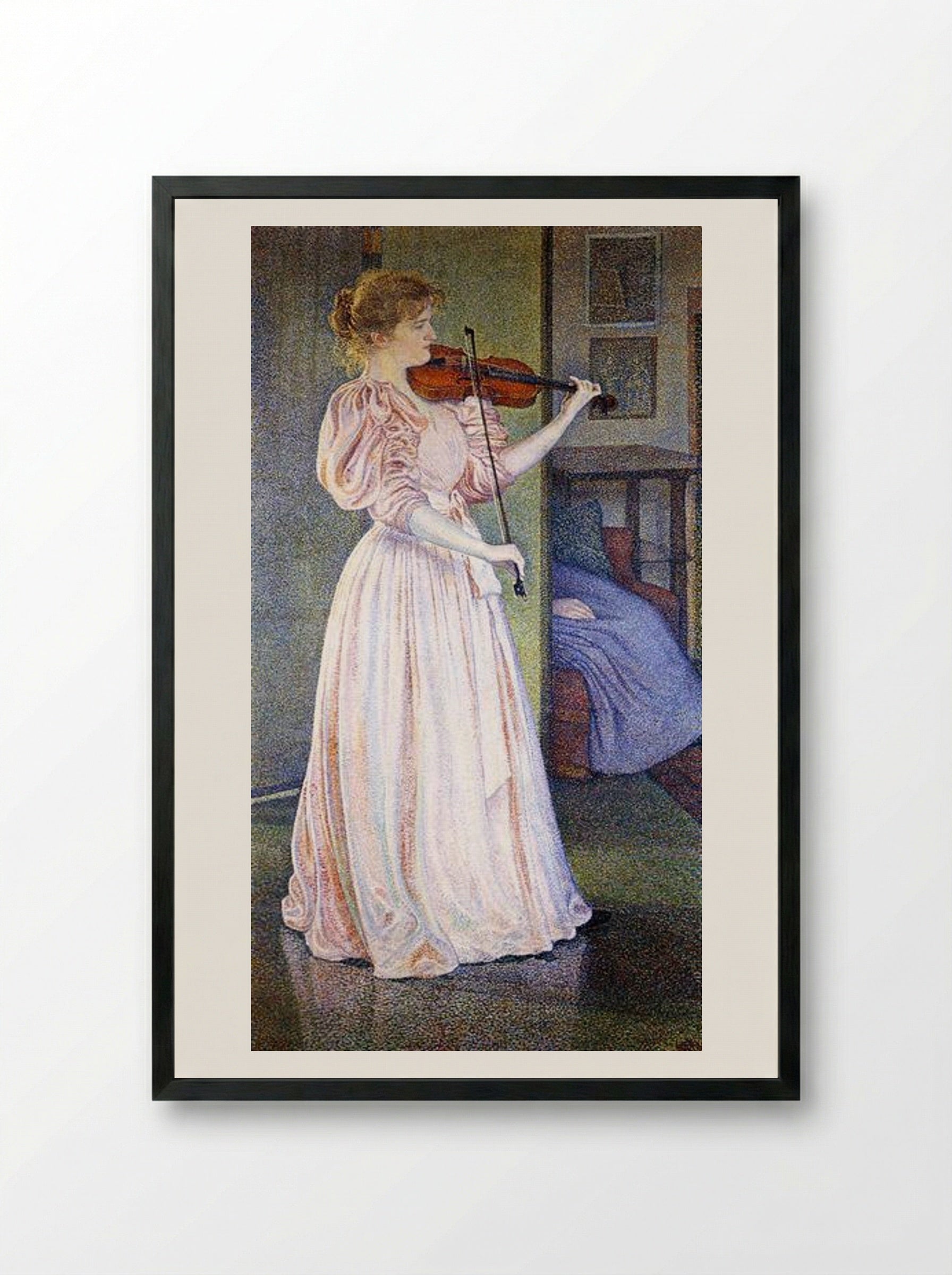 Portrait of Irma Sethe - Théo van Rysselberghe - Framed Print Black
