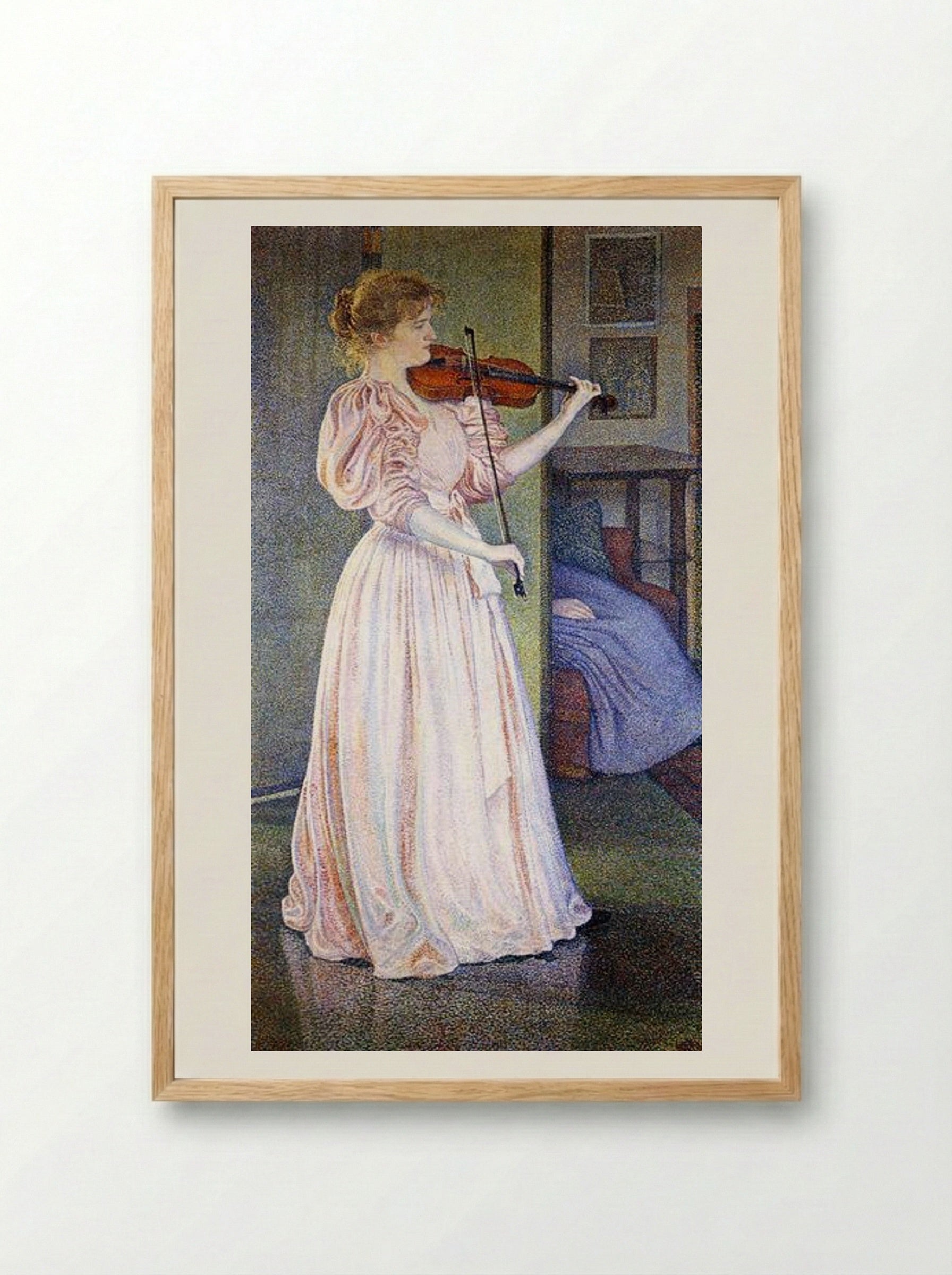 Portrait of Irma Sethe - Théo van Rysselberghe - Framed Print Wood