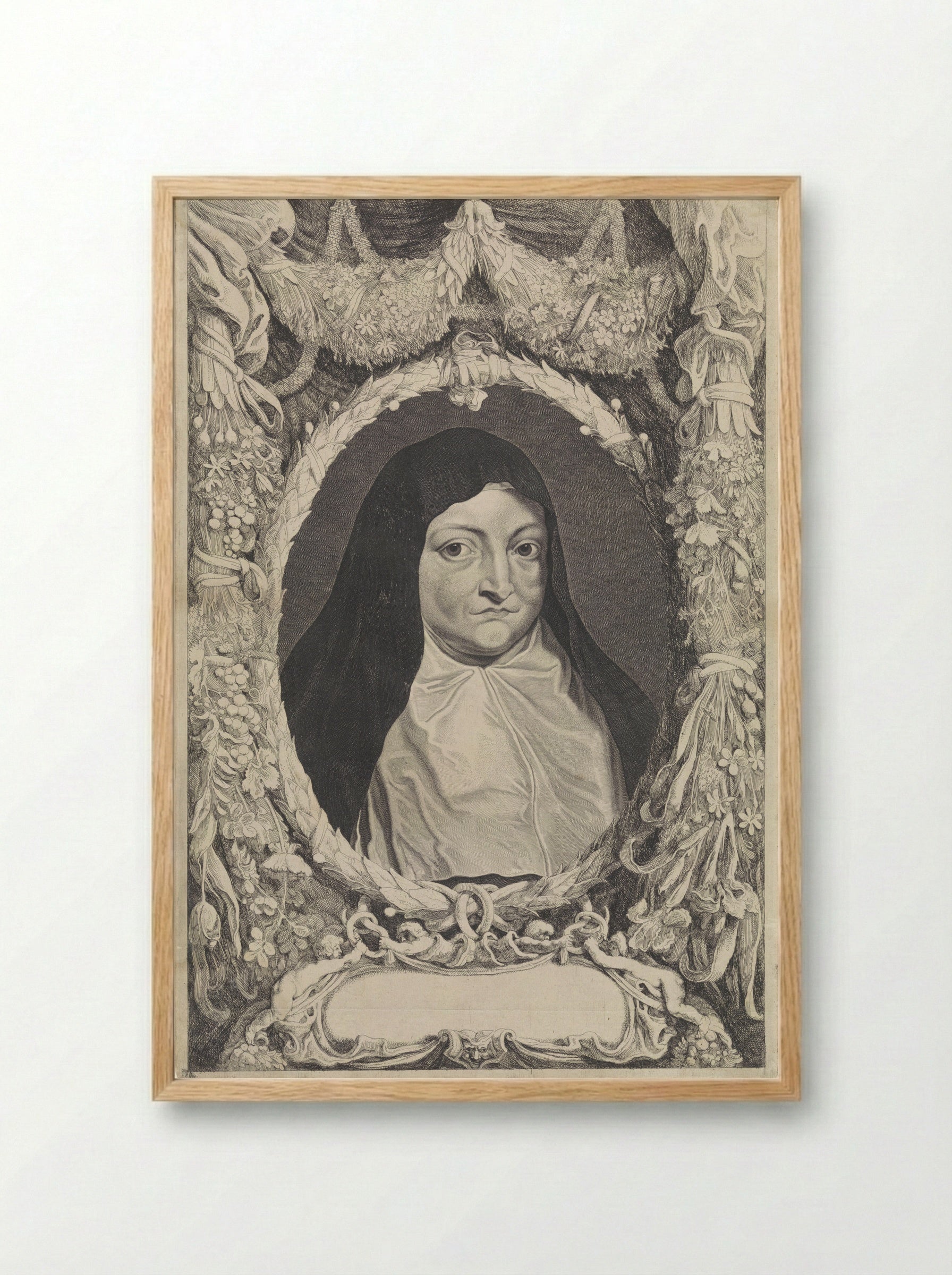 Portrait of Isabella Clara Eugenia, Infanta of Spain - Pieter van Sompel - Framed Print Wood