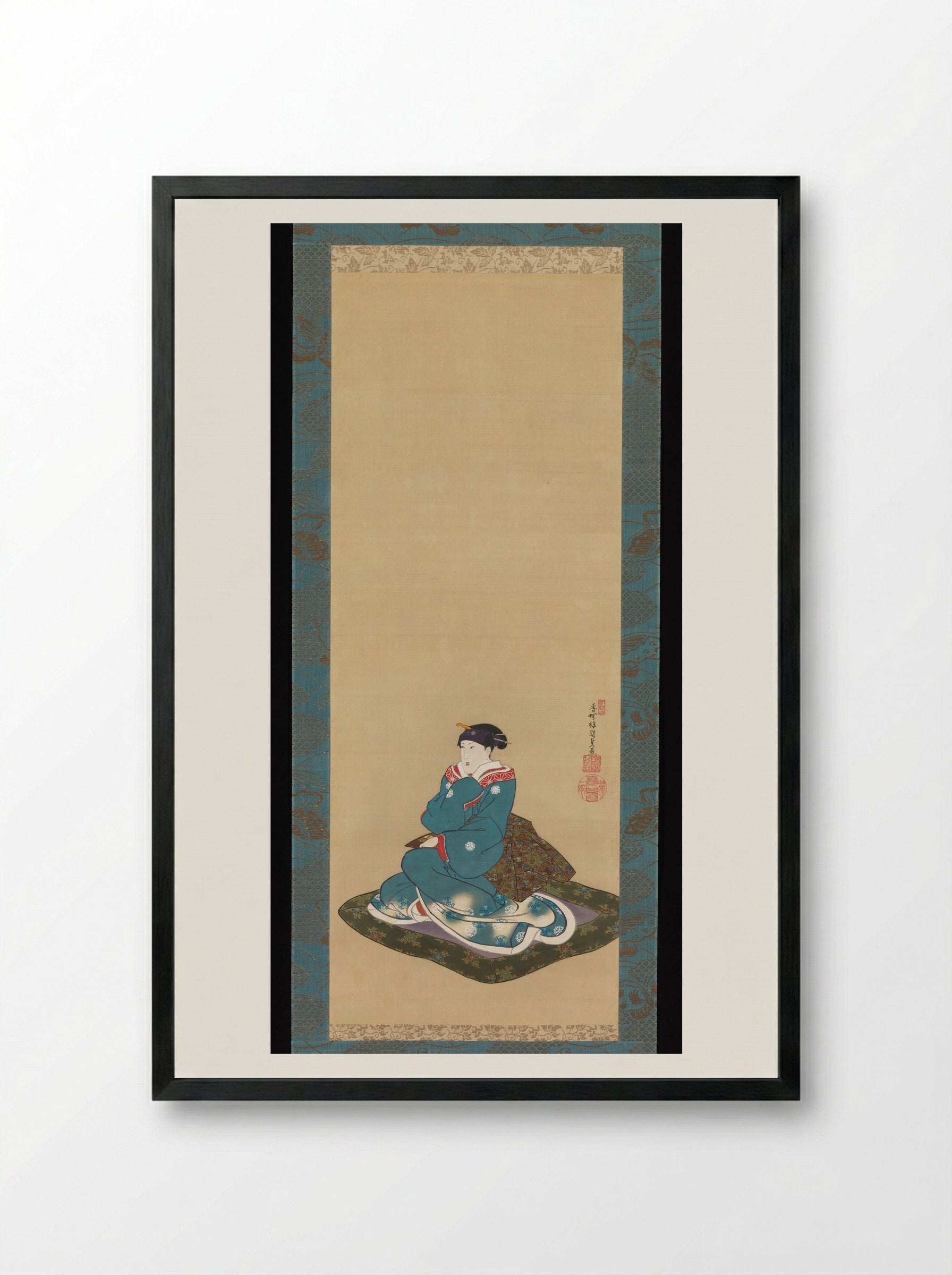 Portrait of Iwai Kumesaburō II - Utagawa Kunisada - Framed Print Black