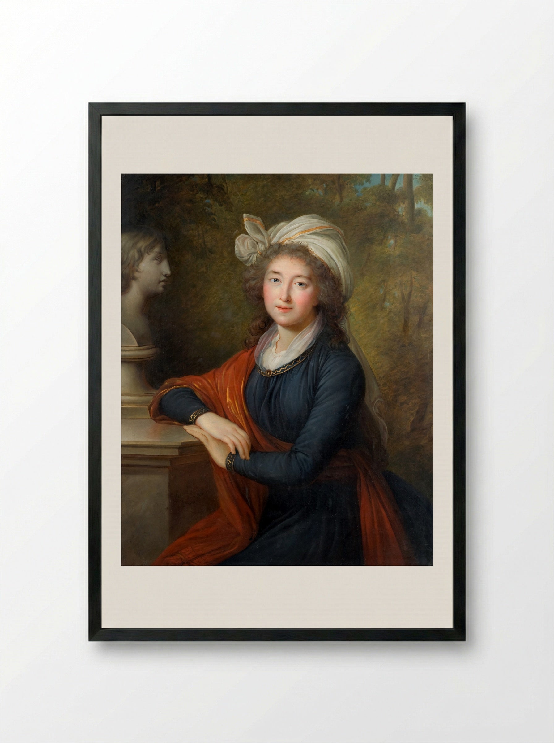 Portrait of Izabela Lubomirska - Louise Elisabeth Vigée Le Brun - Framed Print Black