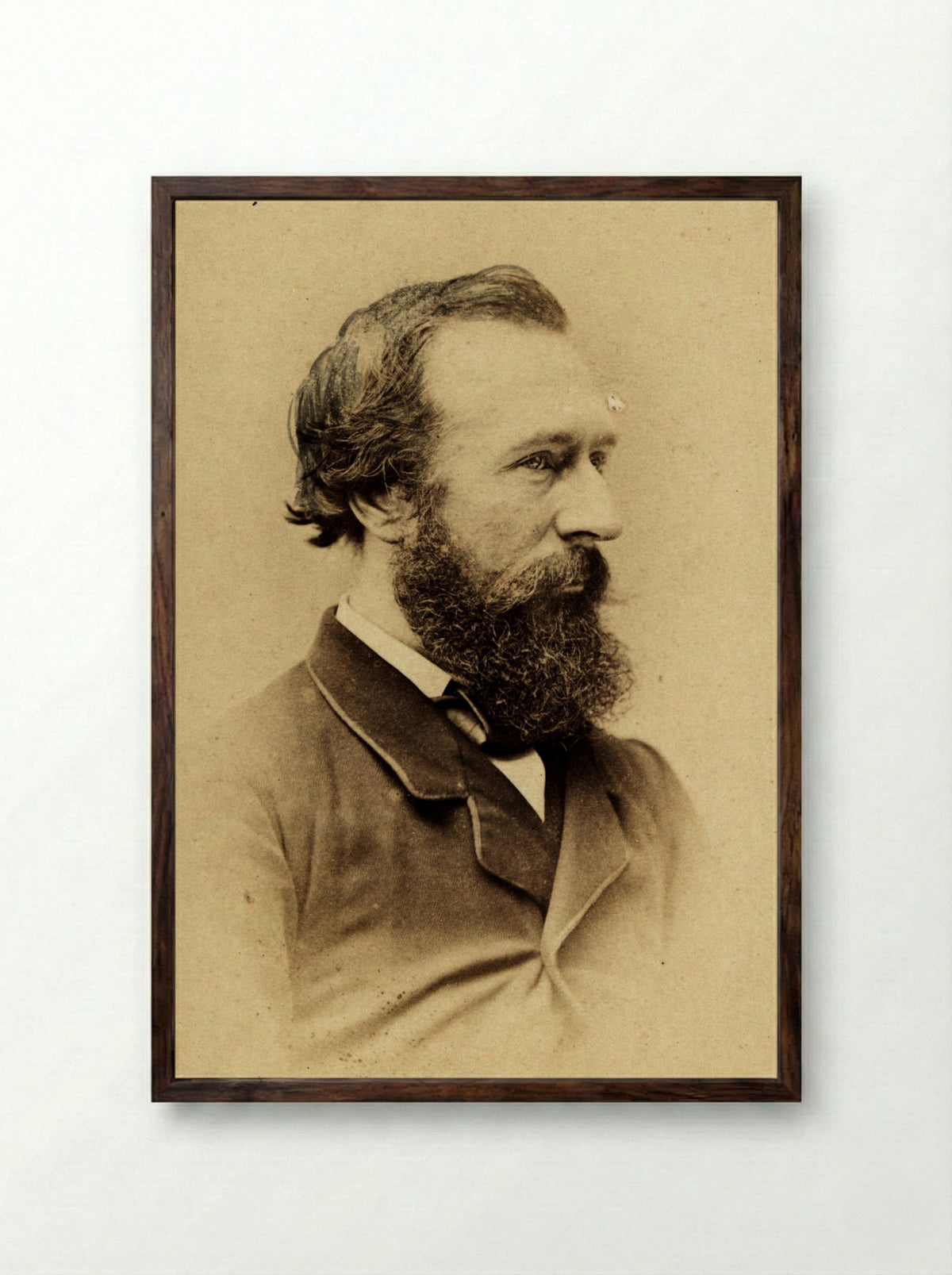 Portrait of J.J.P. Valeton - Johannes Hinderikus Egenberger - Framed Print Dark Wood