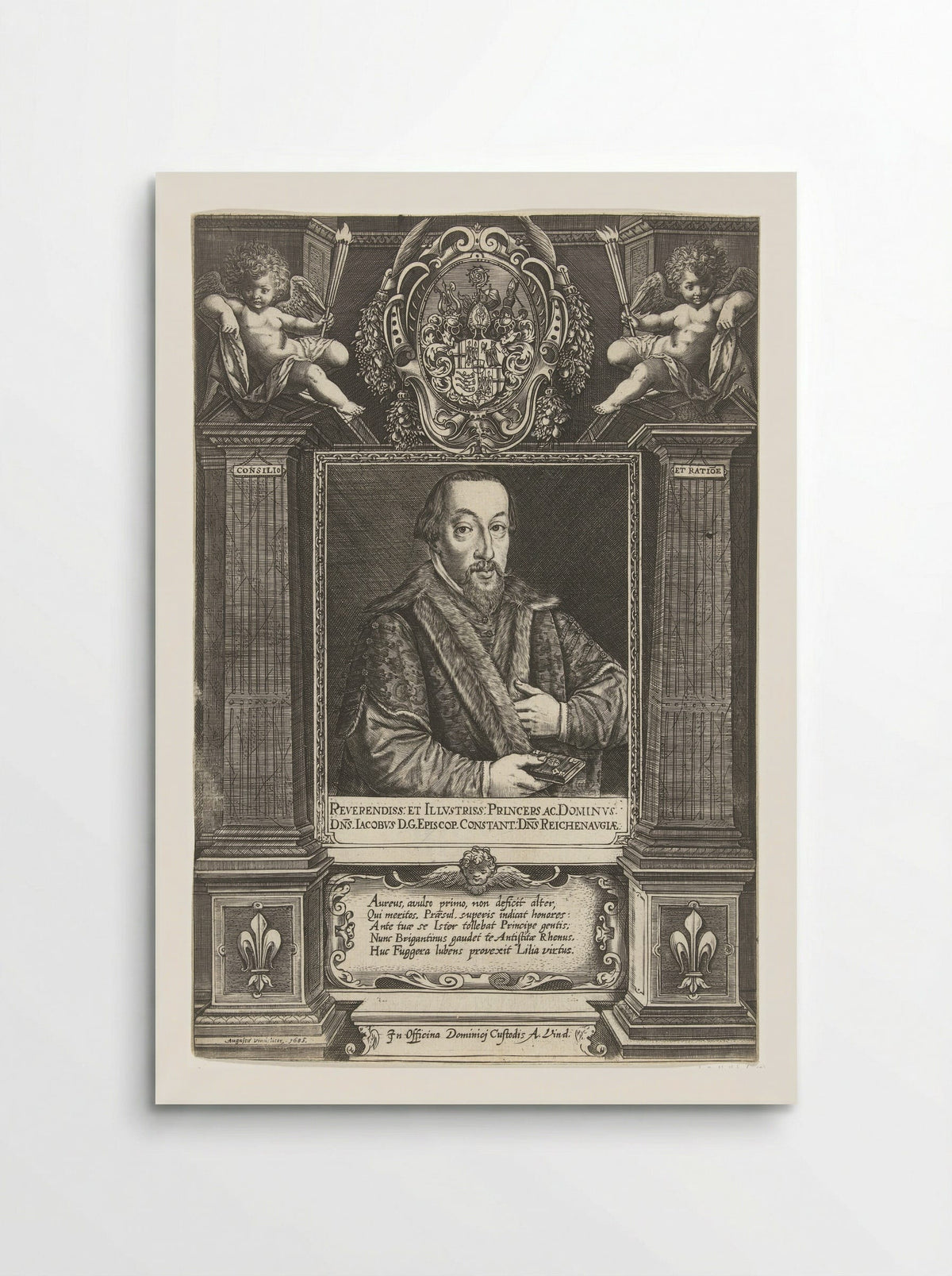 Portrait of Jacob Fugger, Bishop of Constance - Dominicus Custos - Poster