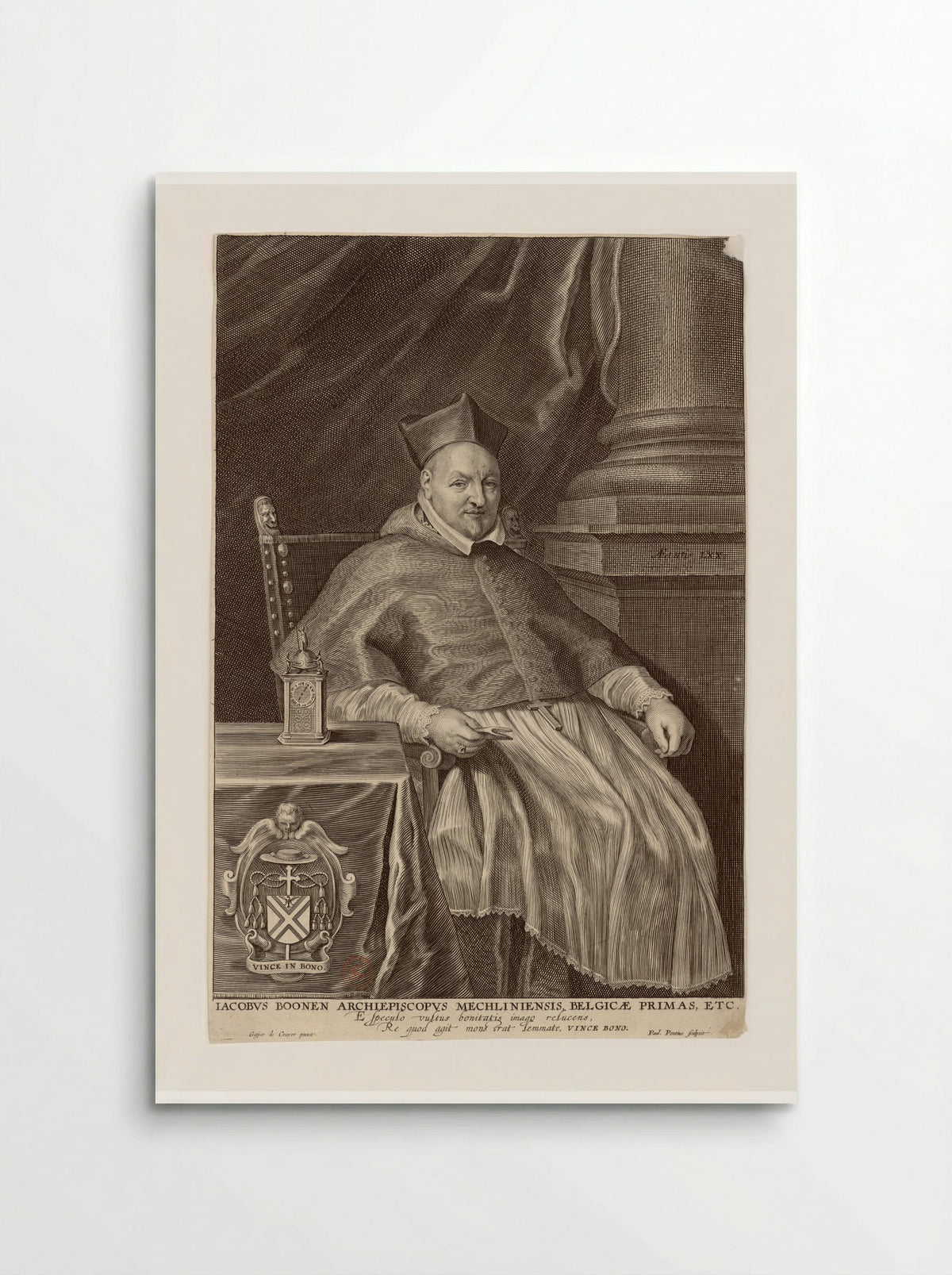 Portrait of Jacobus Boonen - Paulus Pontius - Poster