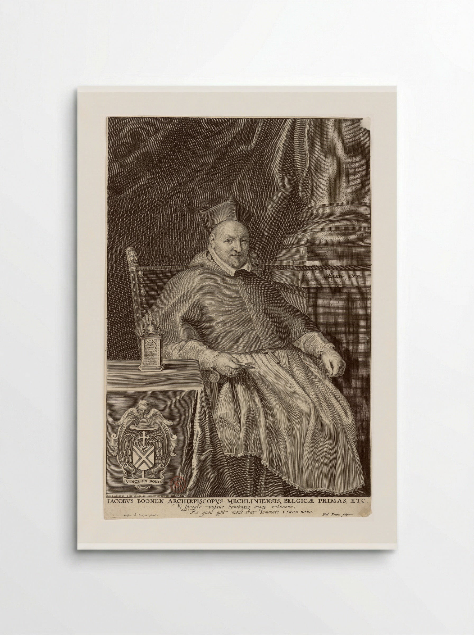 Portrait of Jacobus Boonen - Paulus Pontius - Poster
