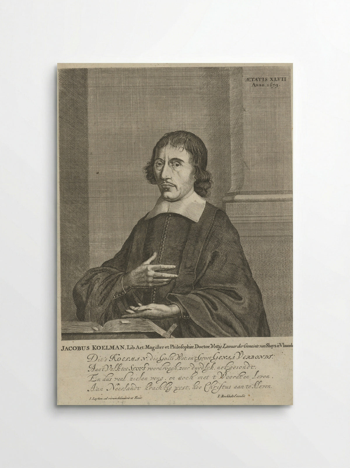 Portrait of Jacobus Koelman - Jan Luyken - Poster