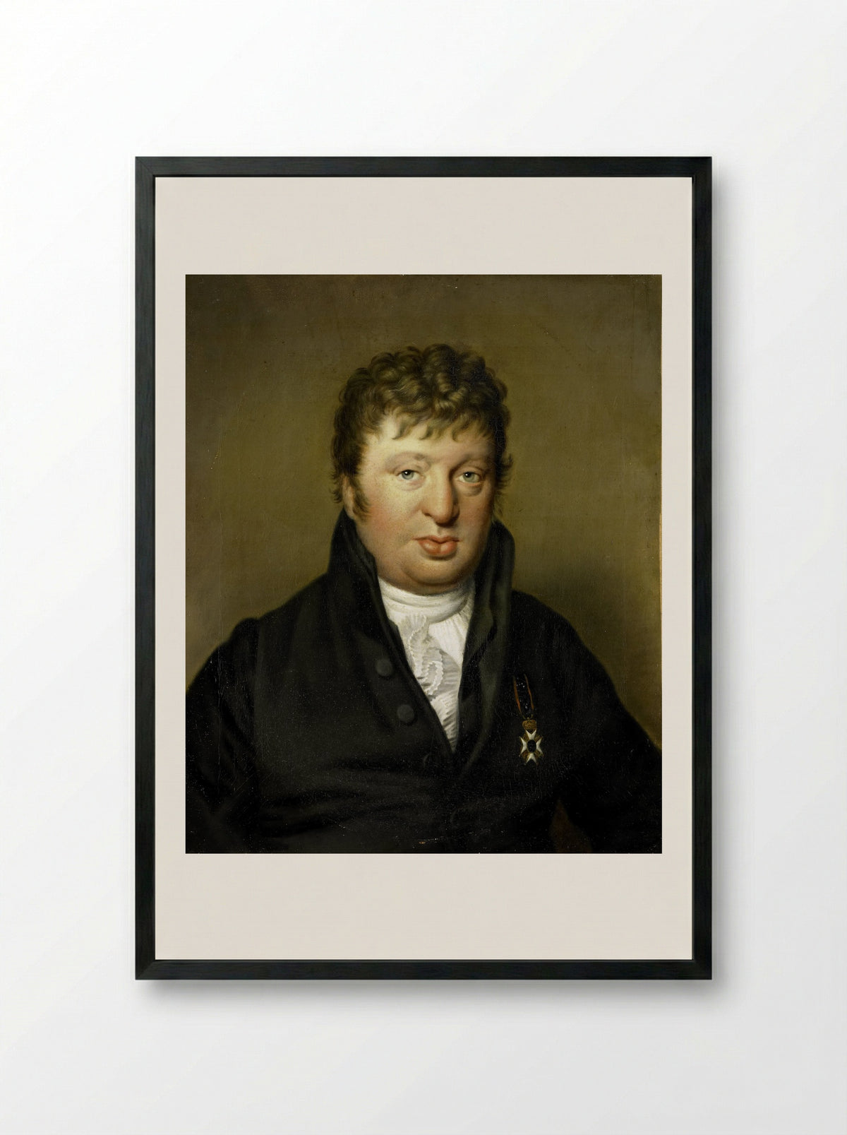 Portrait of Jacobus Scheltema - Wilhelmina Geertruida van Idsinga - Framed Print Black