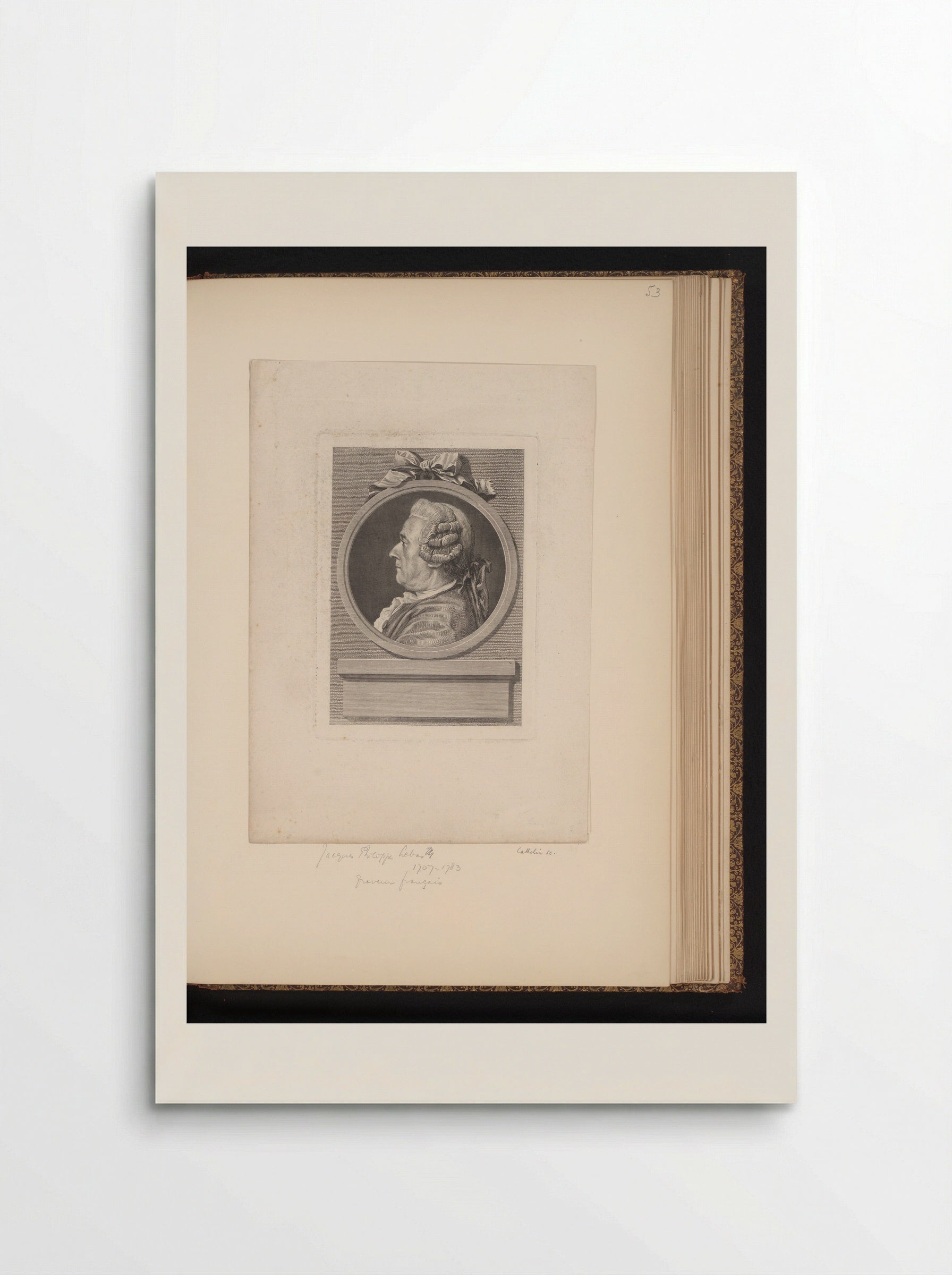 Portrait of Jacques-Philippe Le Bas - Louis-Jacques Cathelin - Poster