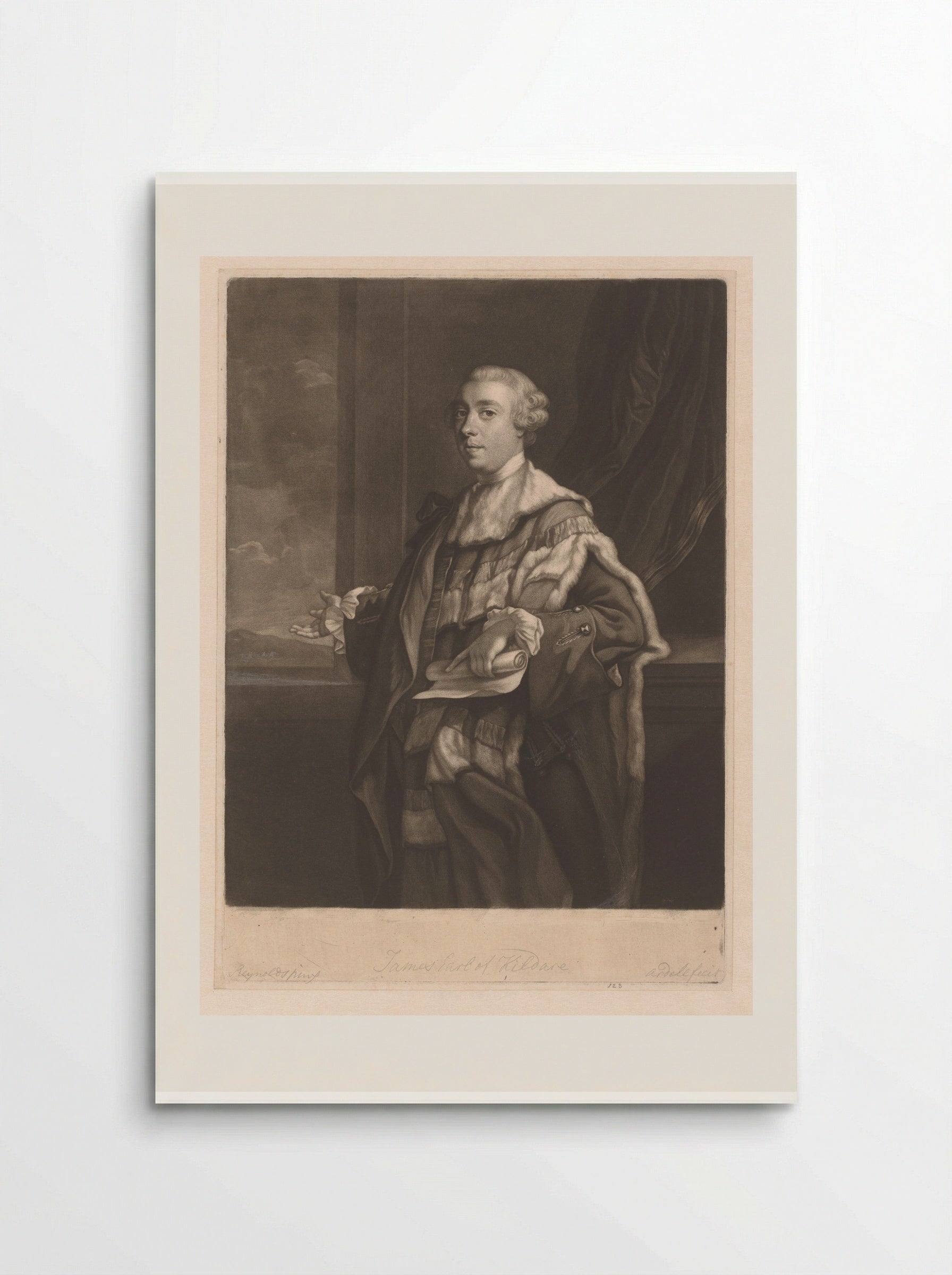 Portrait of James FitzGerald, 1st Duke of Leinster - James McArdell - Poster